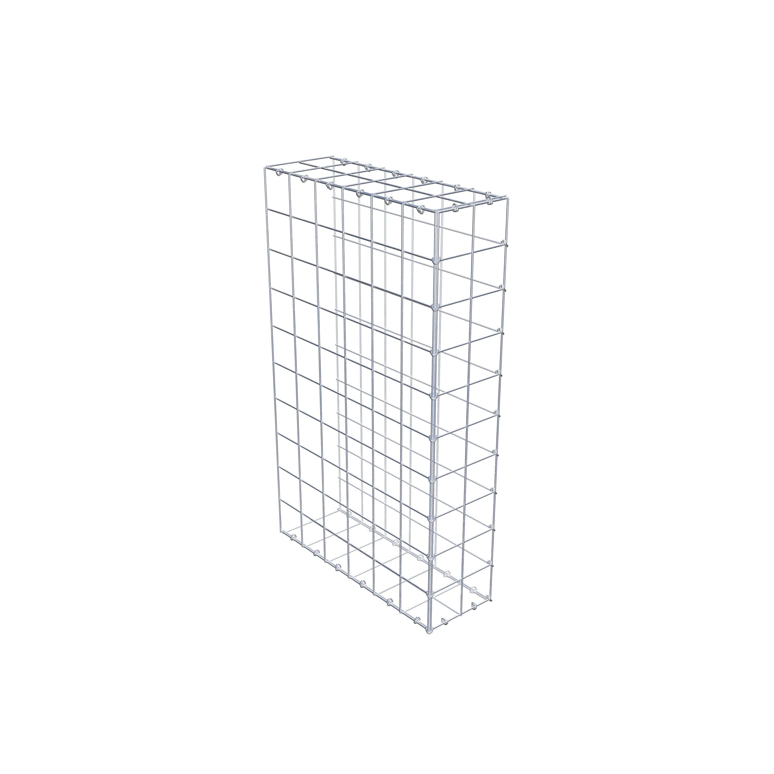 Mounted gabion type 2 100 cm x 60 cm x 20 cm (L x H x D), mesh size 10 cm x 10 cm, C-ring