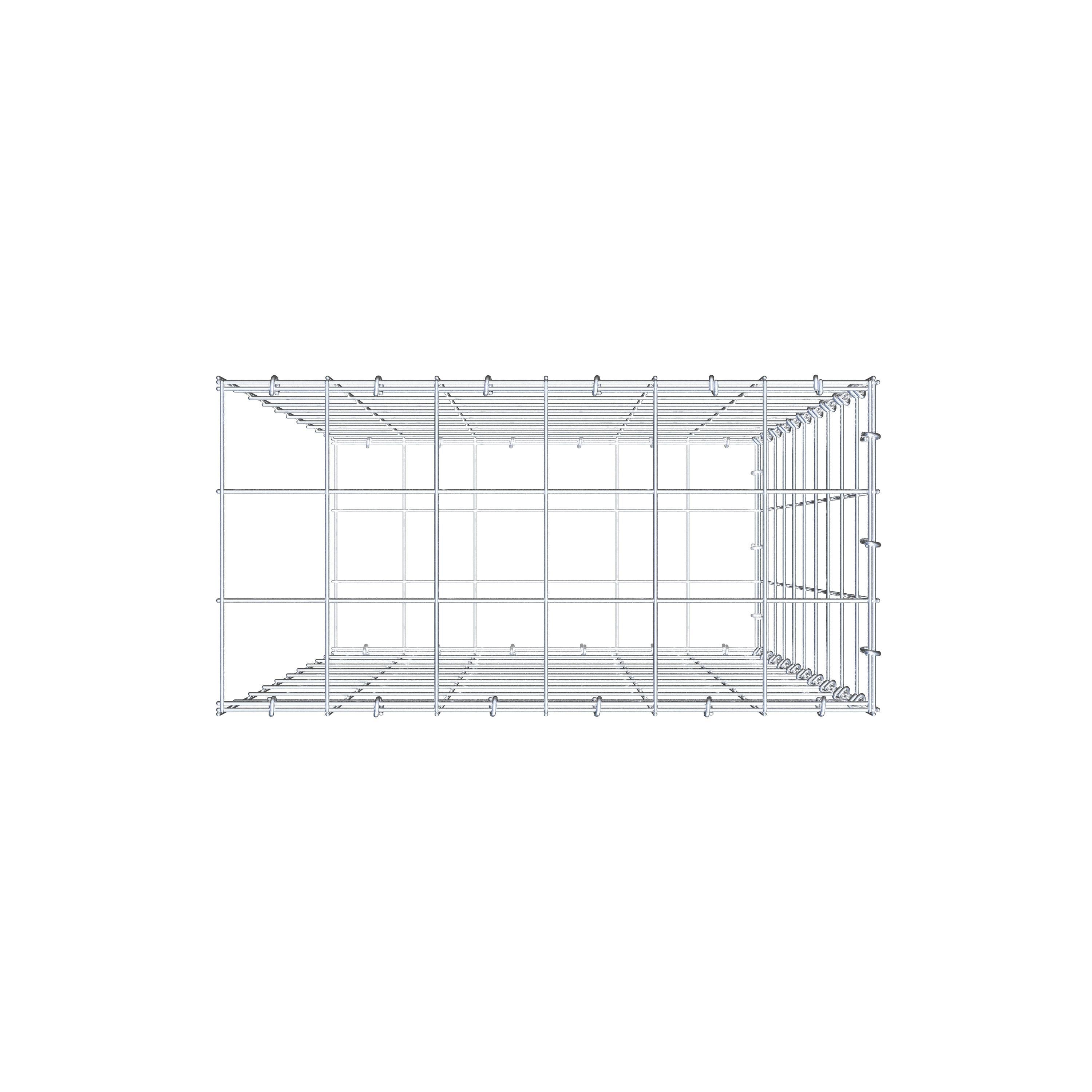 Schanskorf type 2 100 cm x 60 cm x 30 cm (L x H x D), maaswijdte 10 cm x 10 cm, C-ring