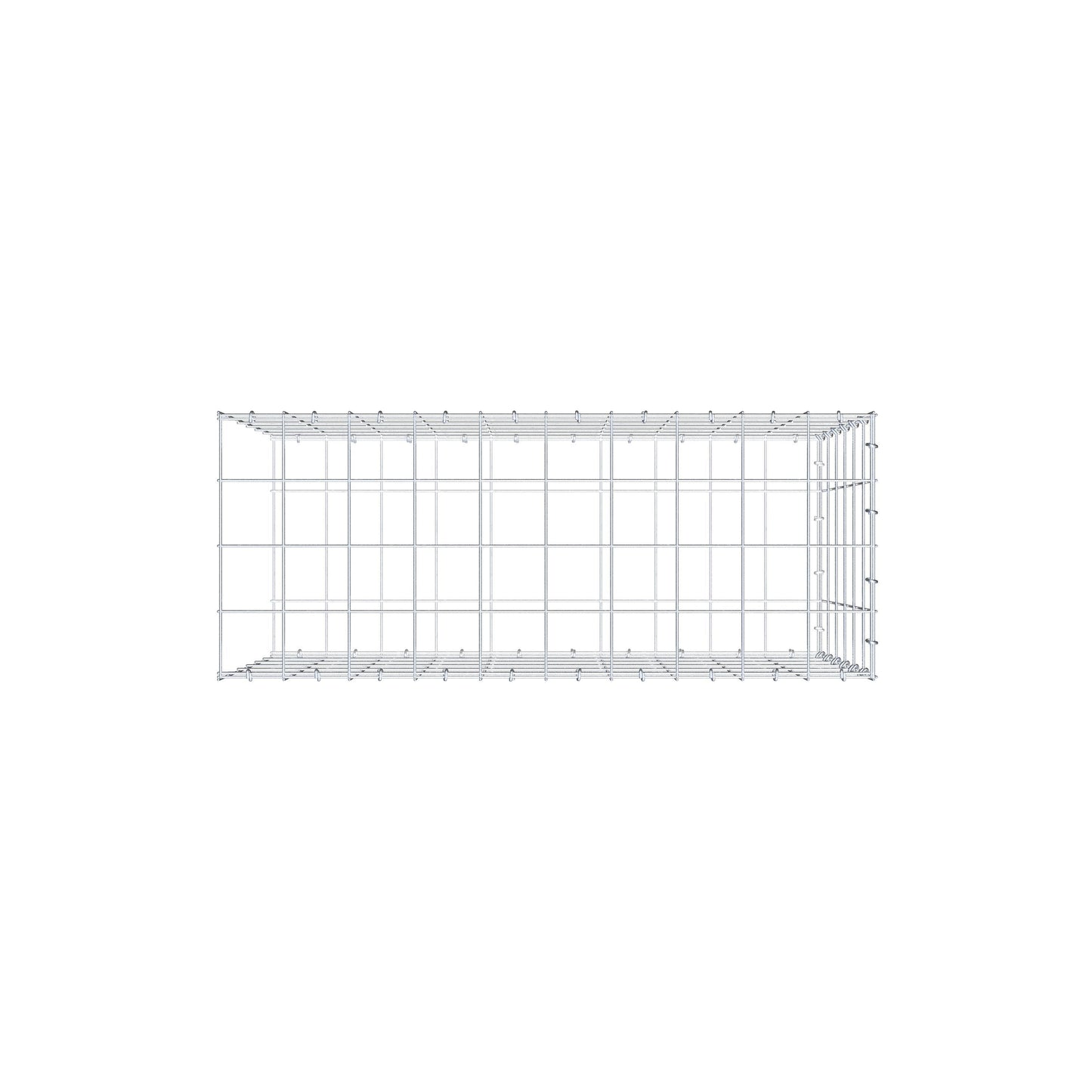 Anbaugabione Typ 2 100 cm x 60 cm x 40 cm (L x H x T), Maschenweite 10 cm x 10 cm, C-Ring