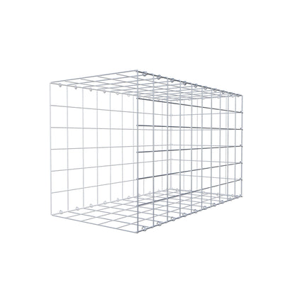 Monteret gabion type 2 100 cm x 60 cm x 50 cm (L x H x D), maskestørrelse 10 cm x 10 cm, C-ring