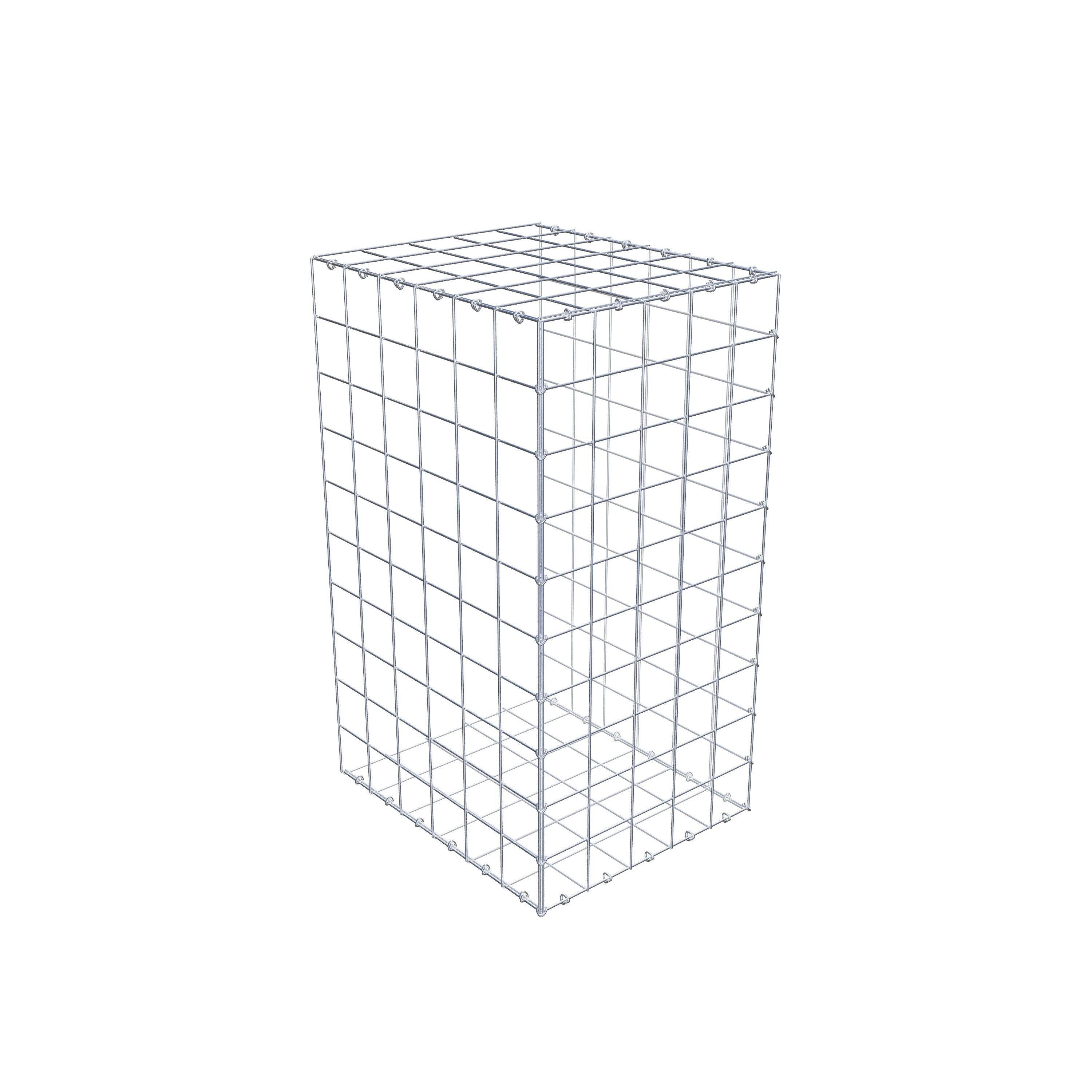 Monteret gabion type 2 100 cm x 60 cm x 50 cm (L x H x D), maskestørrelse 10 cm x 10 cm, C-ring