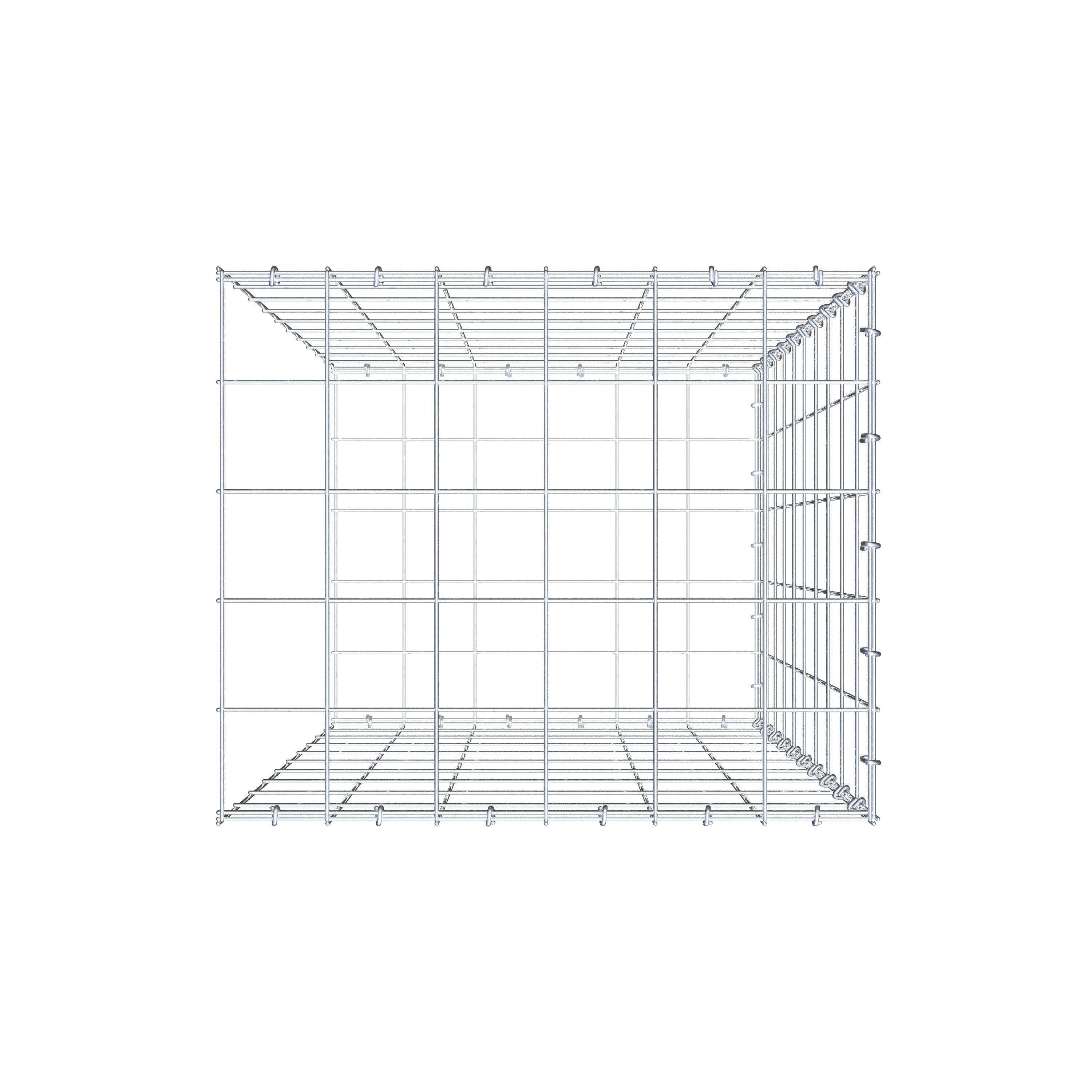 Schanskorf type 2 100 cm x 60 cm x 50 cm (L x H x D), maaswijdte 10 cm x 10 cm, C-ring