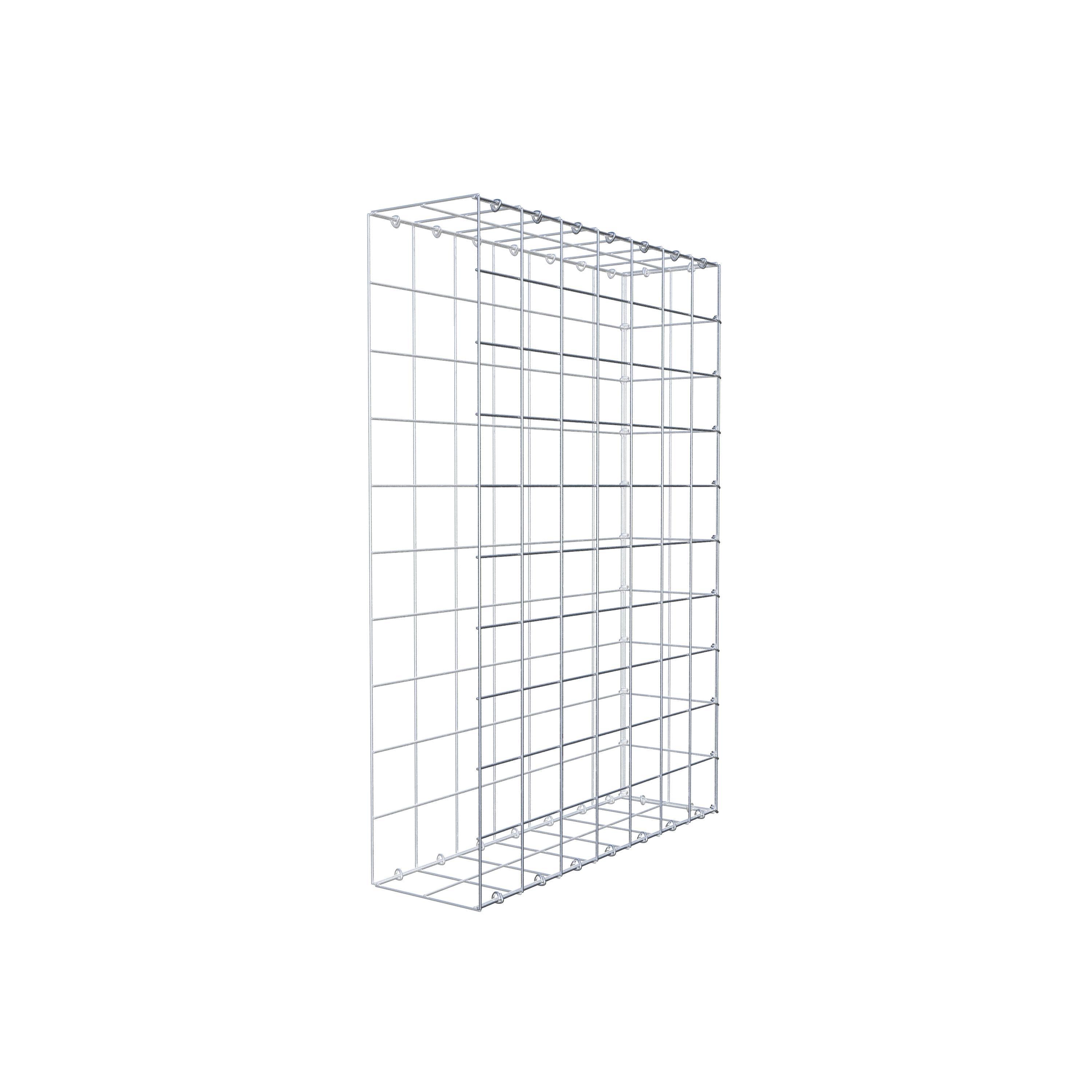 Monteret gabion type 2 100 cm x 70 cm x 20 cm (L x H x D), maskestørrelse 10 cm x 10 cm, C-ring