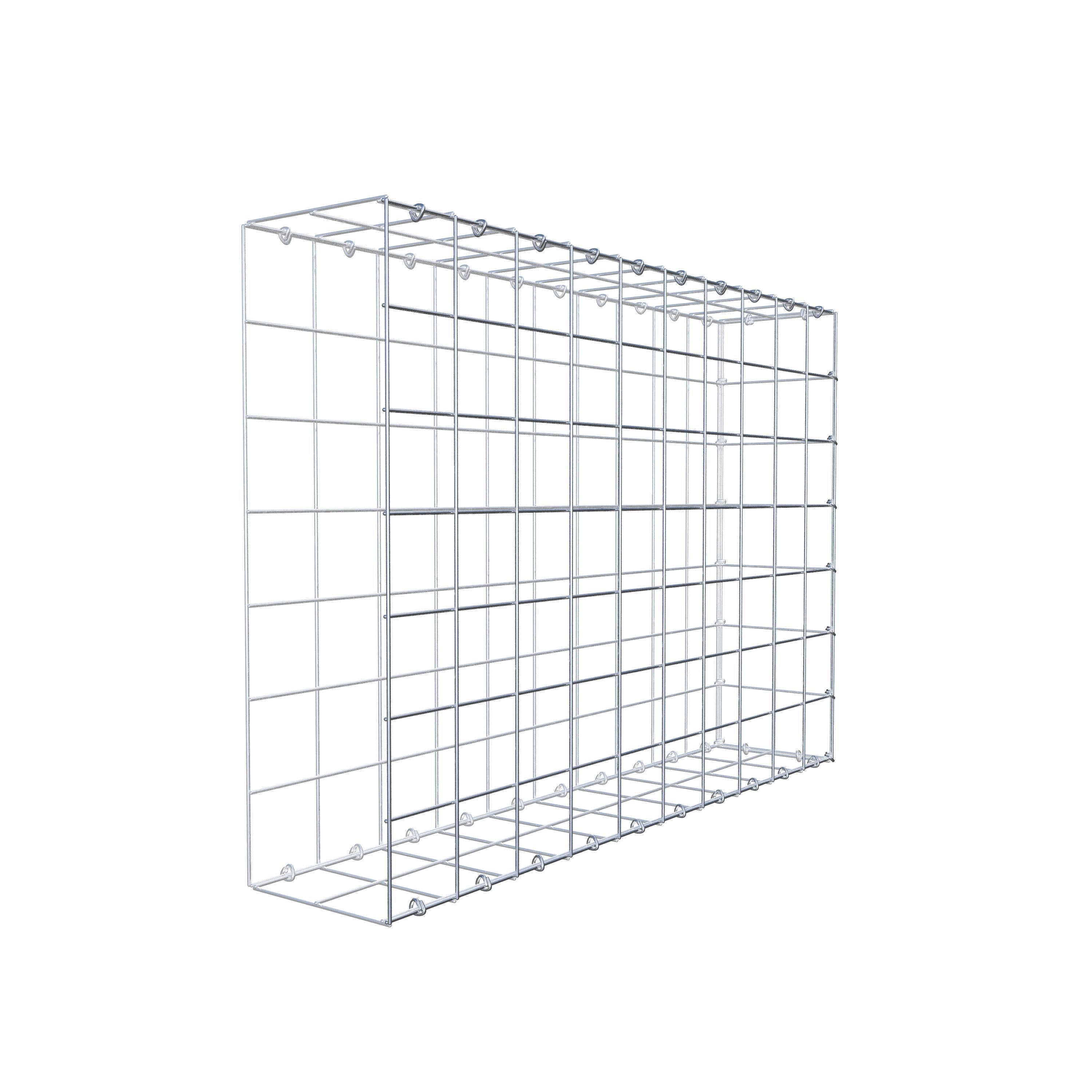 Monteret gabion type 2 100 cm x 70 cm x 20 cm (L x H x D), maskestørrelse 10 cm x 10 cm, C-ring