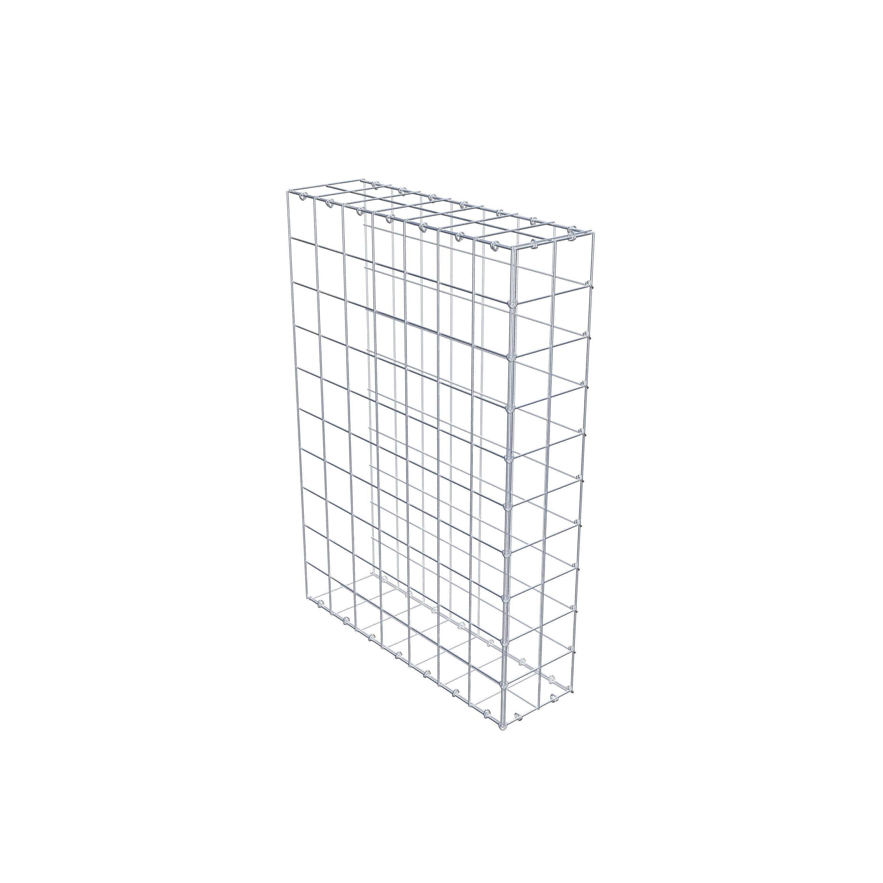 Monteret gabion type 2 100 cm x 70 cm x 20 cm (L x H x D), maskestørrelse 10 cm x 10 cm, C-ring