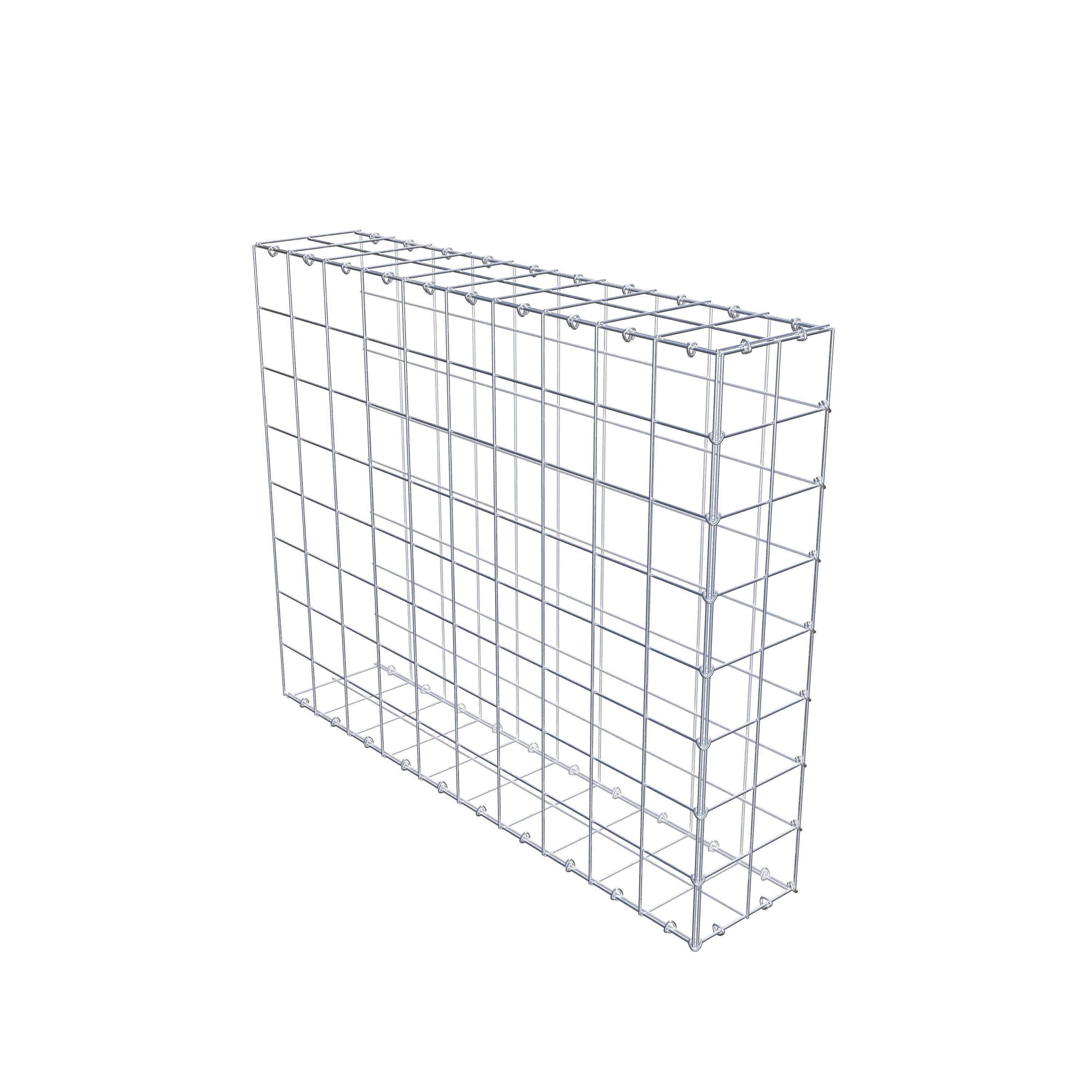 Mounted gabion type 2 100 cm x 80 cm x 20 cm (L x H x D), mesh size 10 cm x 10 cm, C-ring