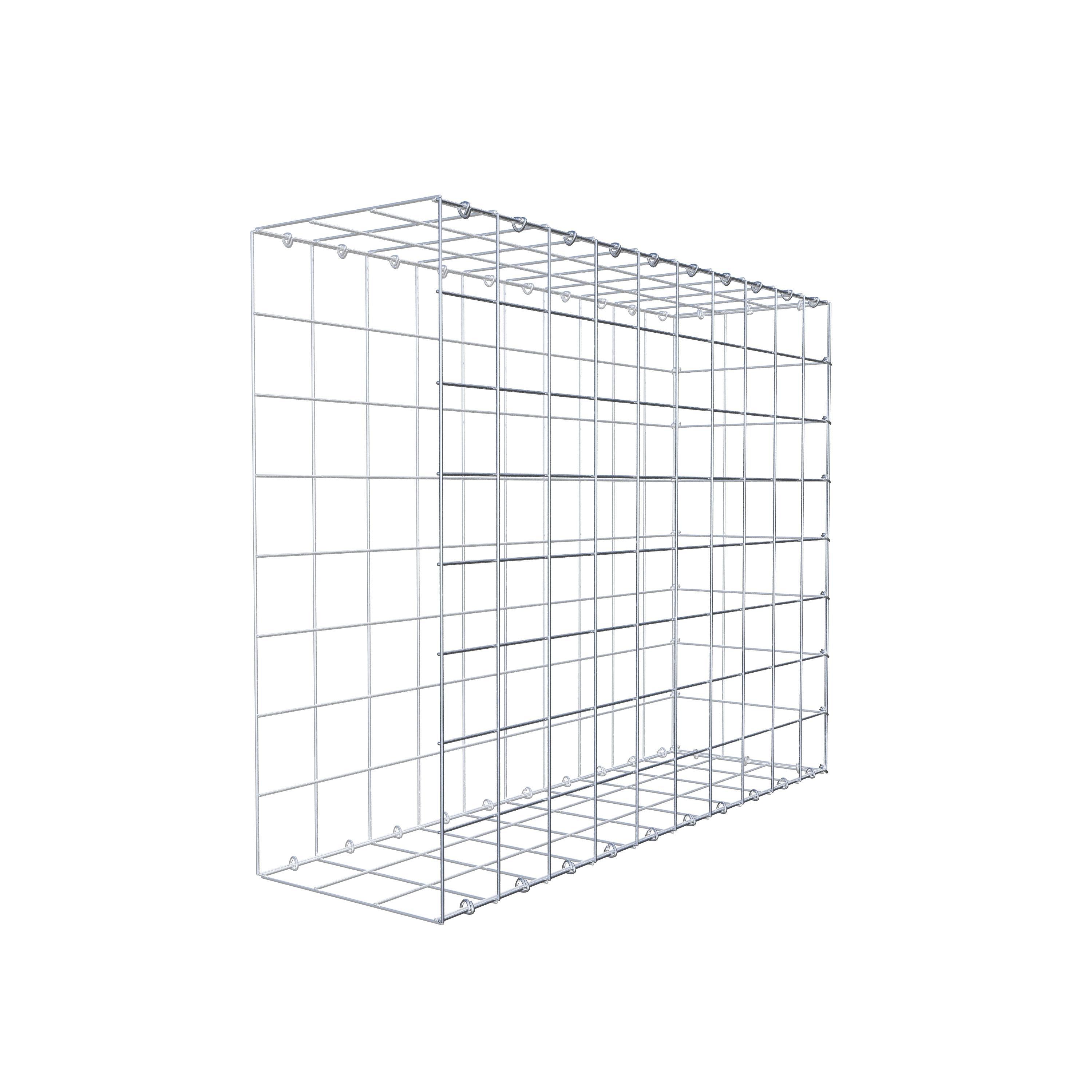 Mounted gabion type 2 100 cm x 80 cm x 30 cm (L x H x D), mesh size 10 cm x 10 cm, C-ring