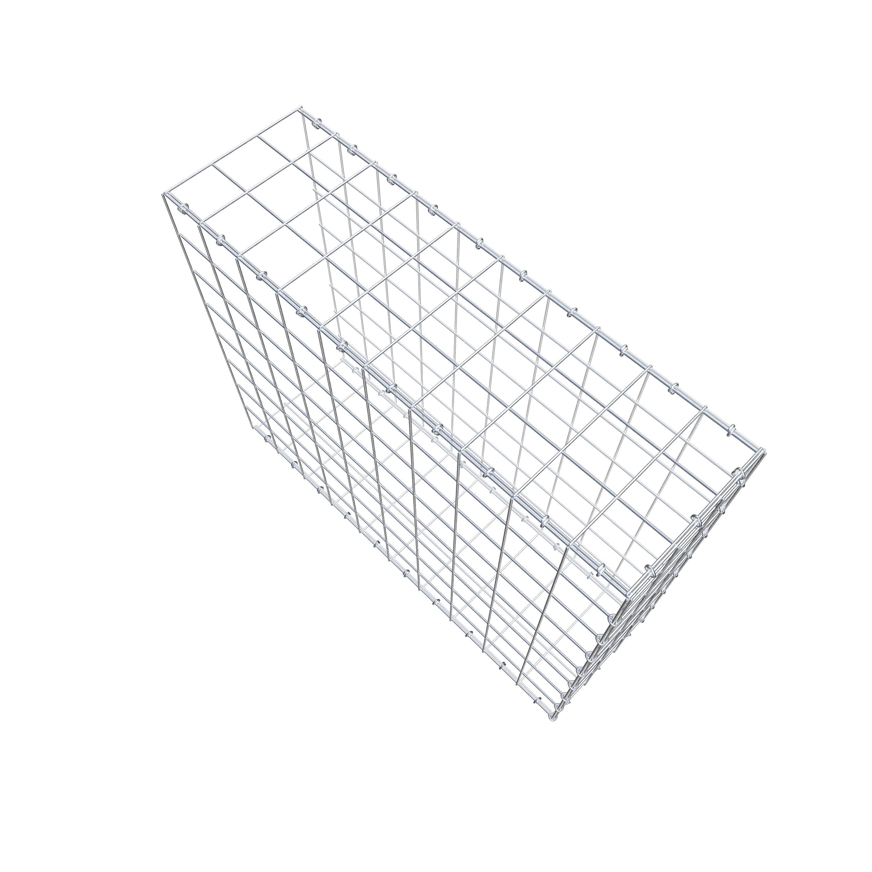 Mounted gabion type 2 100 cm x 80 cm x 30 cm (L x H x D), mesh size 10 cm x 10 cm, C-ring