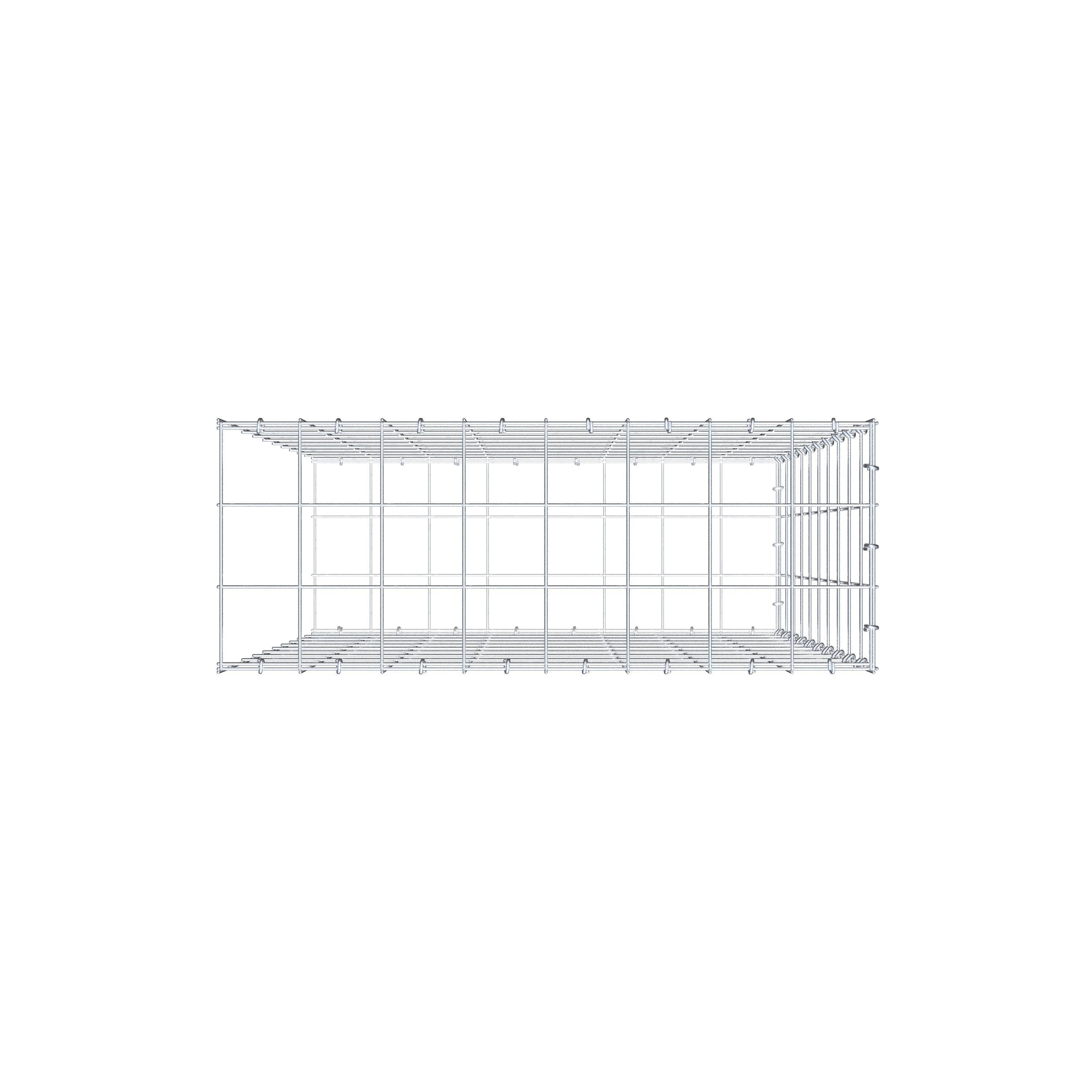 Gabião Tipo 2 100 cm x 80 cm x 30 cm (C x A x P), malhagem 10 cm x 10 cm, anel C