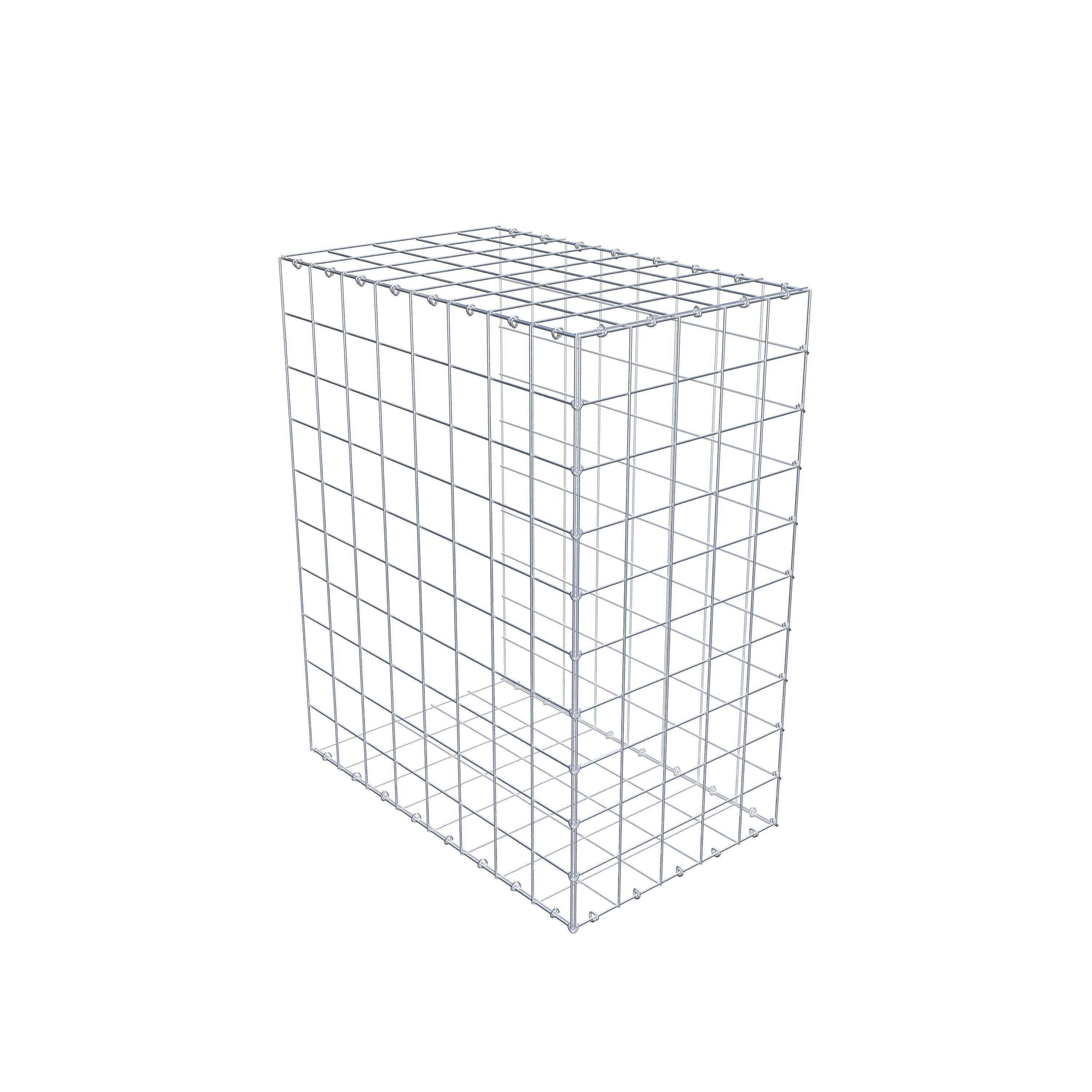 Mounted gabion type 2 100 cm x 80 cm x 50 cm (L x H x D), mesh size 10 cm x 10 cm, C-ring