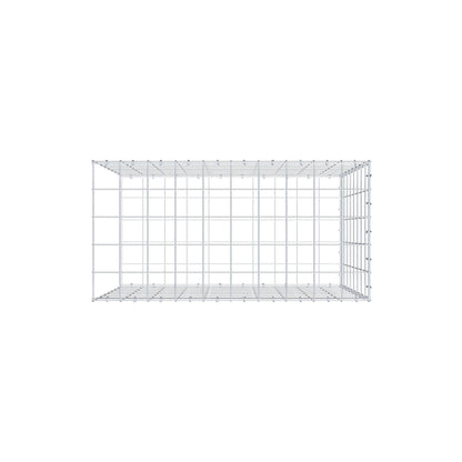 Typ 2 påbyggnadsgabion 100 cm x 80 cm x 50 cm (L x H x D), maskstorlek 10 cm x 10 cm, C-ring