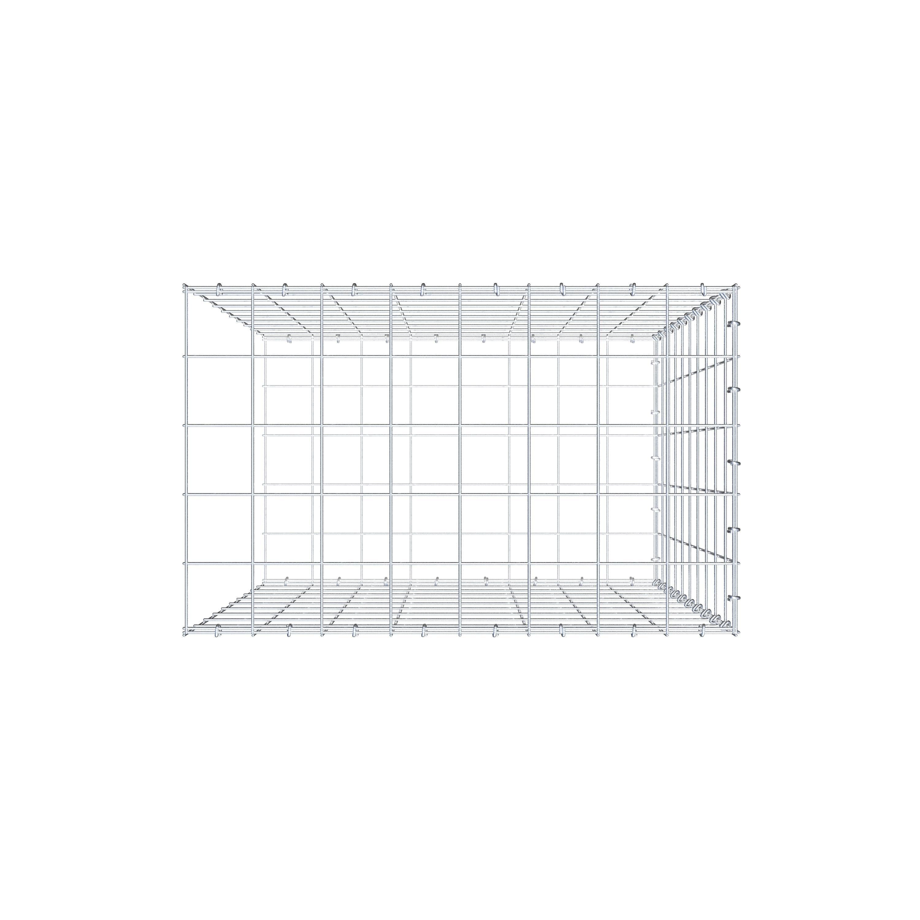 Schanskorf type 2 100 cm x 80 cm x 50 cm (L x H x D), maaswijdte 10 cm x 10 cm, C-ring