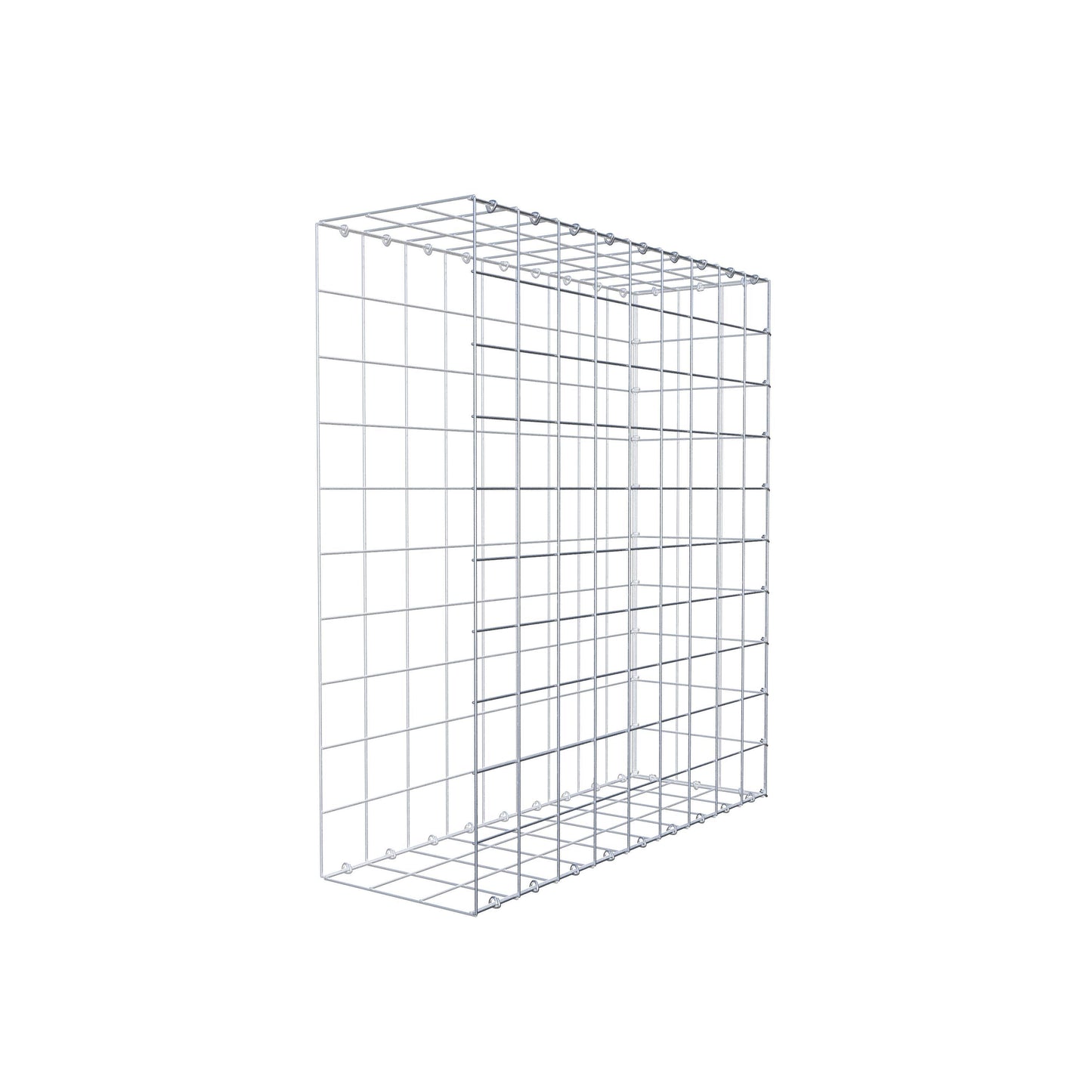 Monteret gabion type 2 100 cm x 90 cm x 30 cm (L x H x D), maskestørrelse 10 cm x 10 cm, C-ring