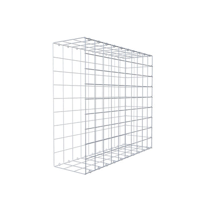 Monteret gabion type 2 100 cm x 90 cm x 30 cm (L x H x D), maskestørrelse 10 cm x 10 cm, C-ring