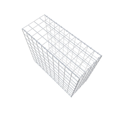 Monteret gabion type 2 100 cm x 90 cm x 40 cm (L x H x D), maskestørrelse 10 cm x 10 cm, C-ring