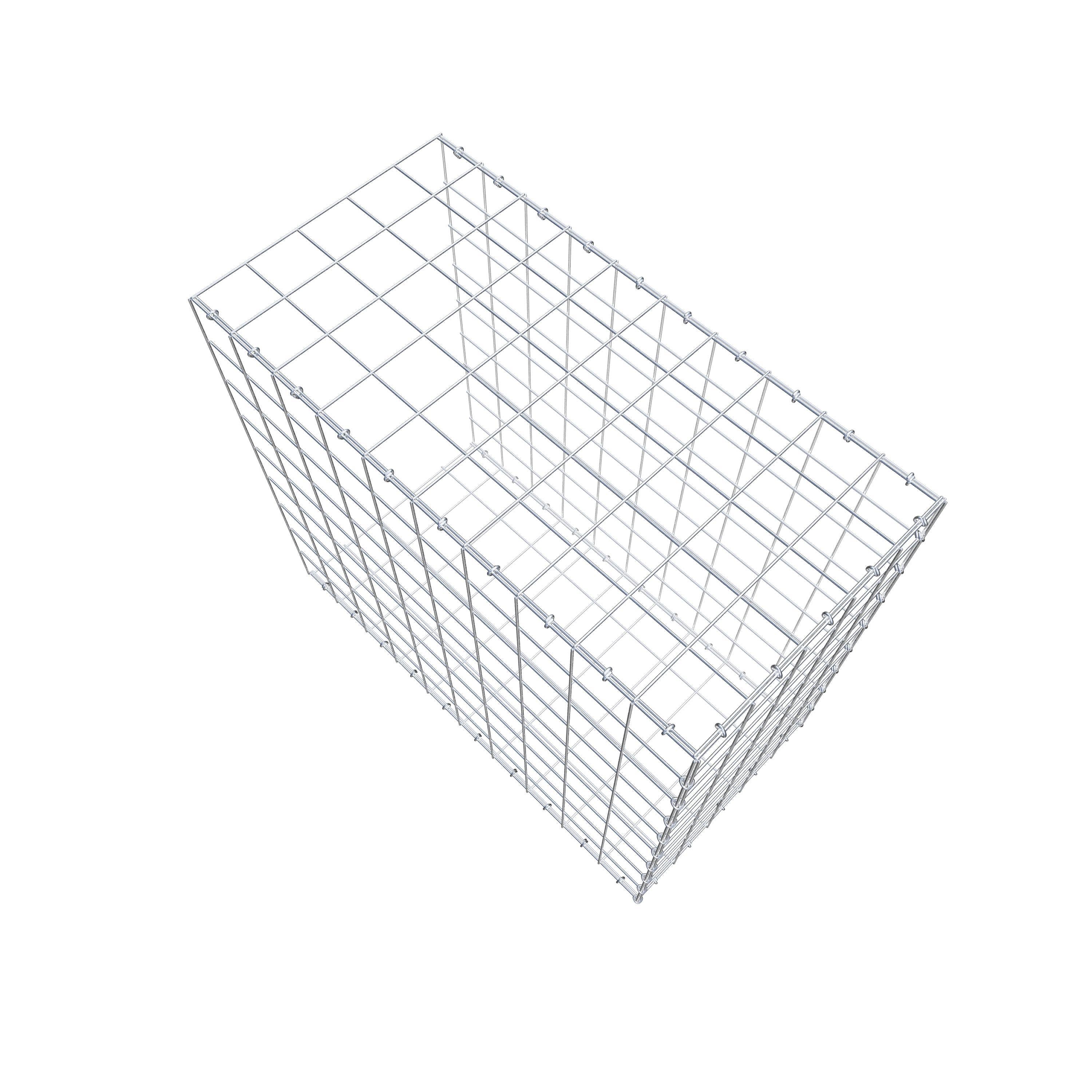 Monteret gabion type 2 100 cm x 90 cm x 50 cm (L x H x D), maskestørrelse 10 cm x 10 cm, C-ring