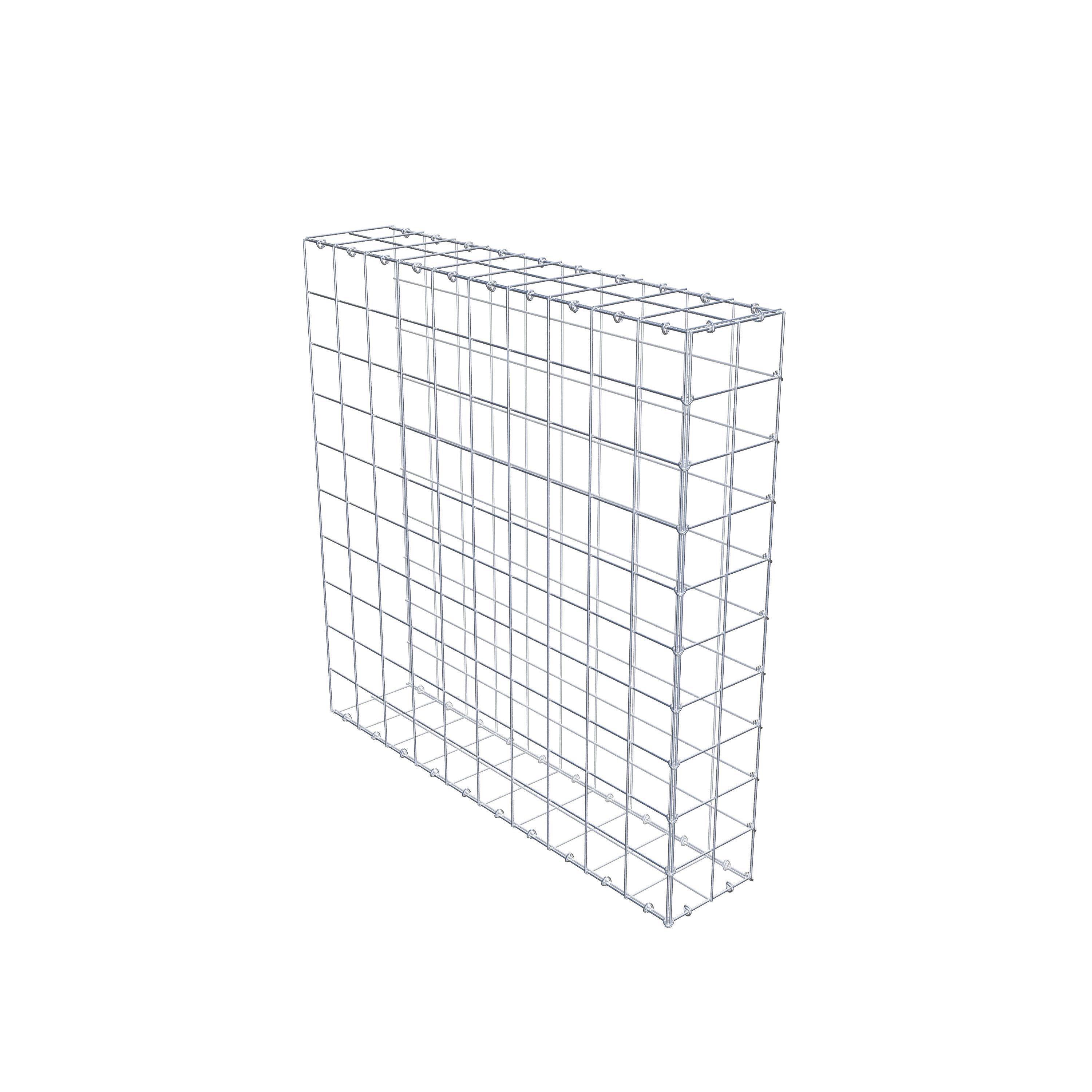 Mounted gabion type 2 100 cm x 100 cm x 20 cm (L x H x D), mesh size 10 cm x 10 cm, C-ring