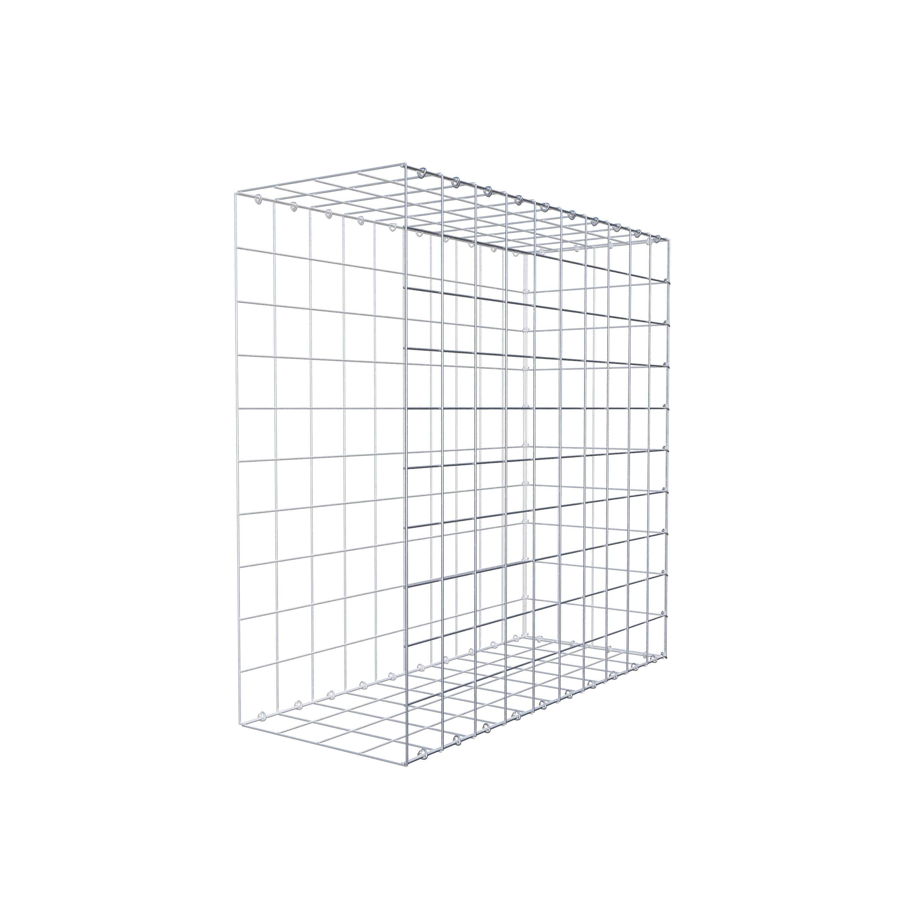 Monteret gabion type 2 100 cm x 100 cm x 40 cm (L x H x D), maskestørrelse 10 cm x 10 cm, C-ring