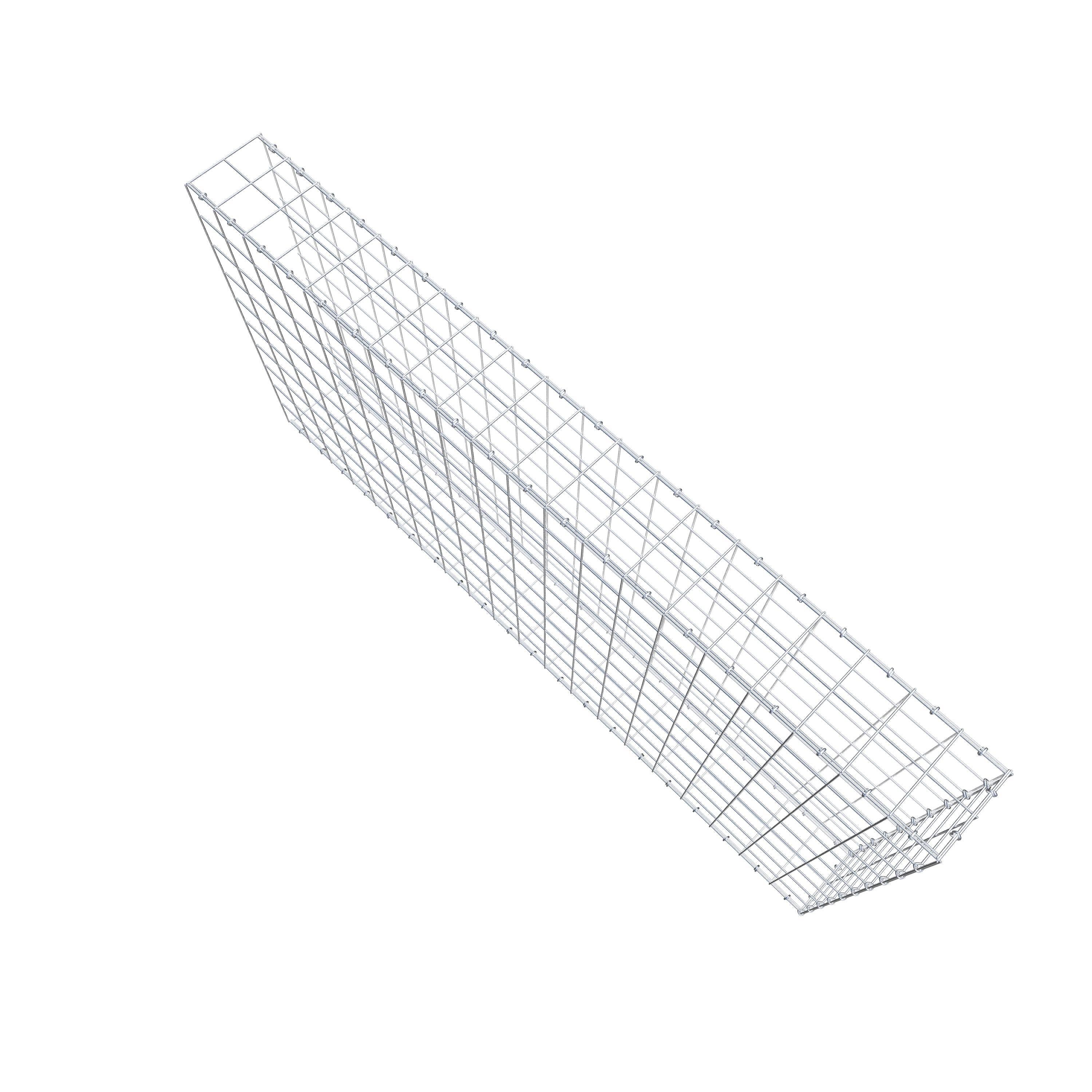 Mounted gabion type 2 200 cm x 100 cm x 20 cm (L x H x D), mesh size 10 cm x 10 cm, C-ring