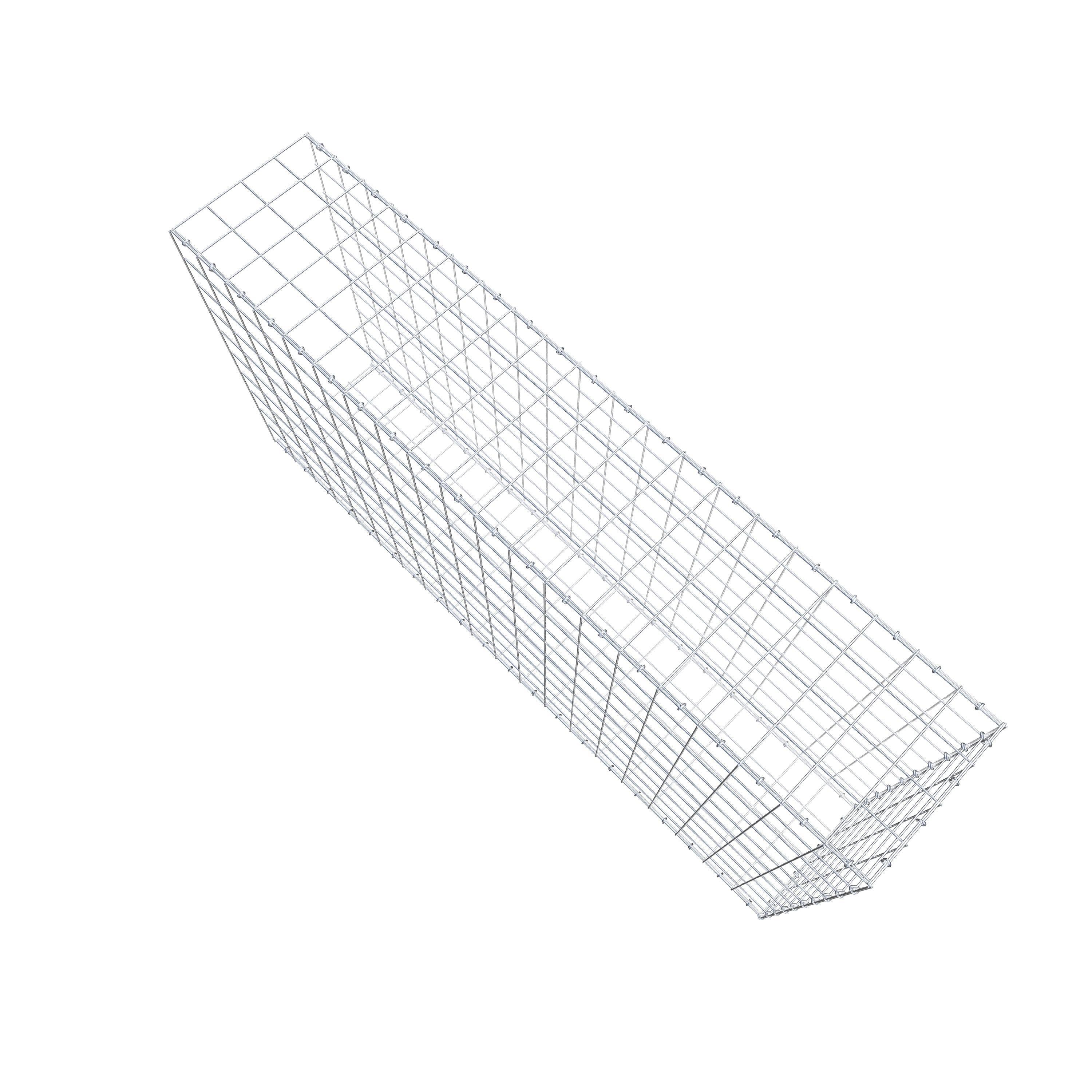 Monteret gabion type 2 200 cm x 100 cm x 40 cm (L x H x D), maskestørrelse 10 cm x 10 cm, C-ring