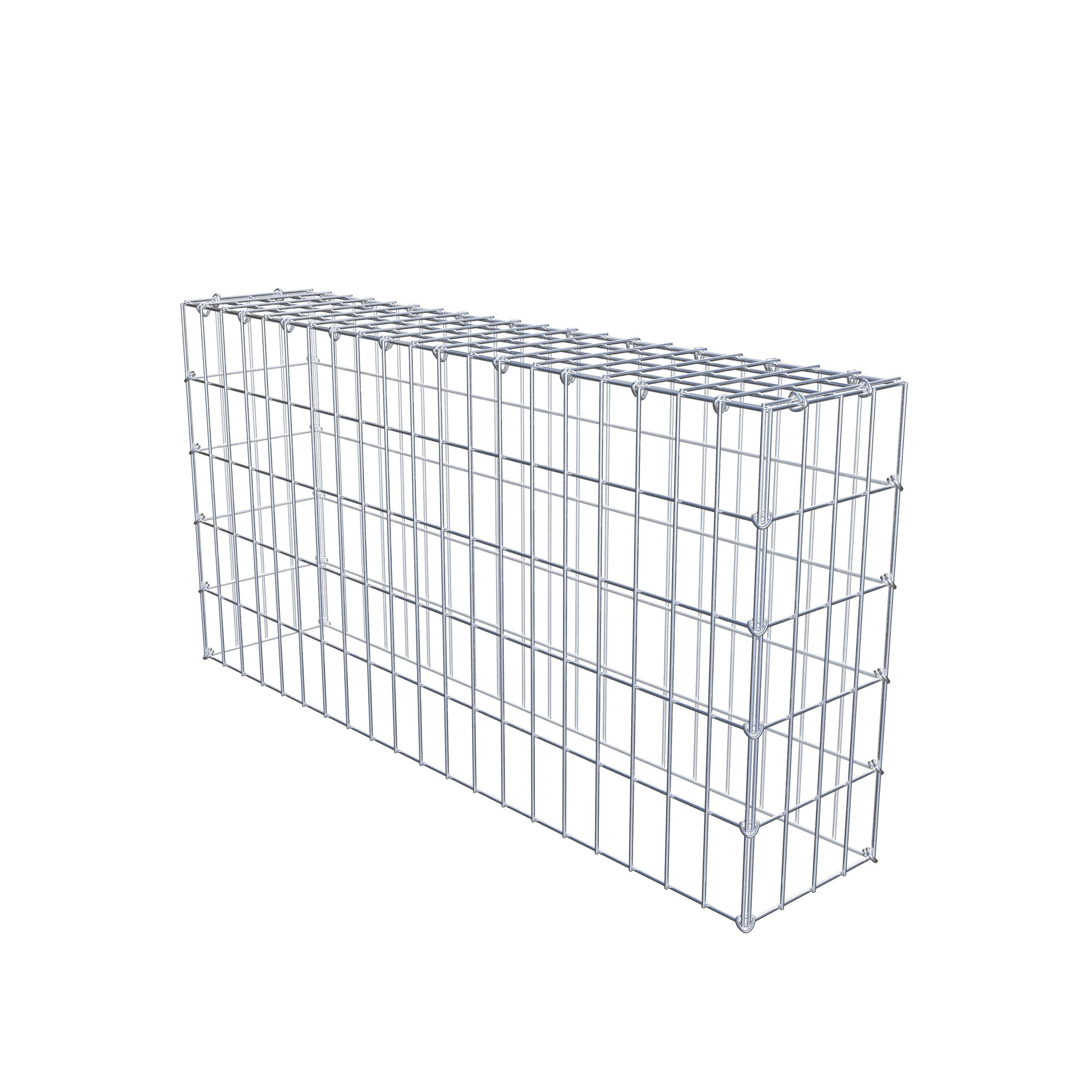 Monteret gabion type 3 100 cm x 50 cm x 20 cm (L x H x D), maskestørrelse 5 cm x 10 cm, C-ring