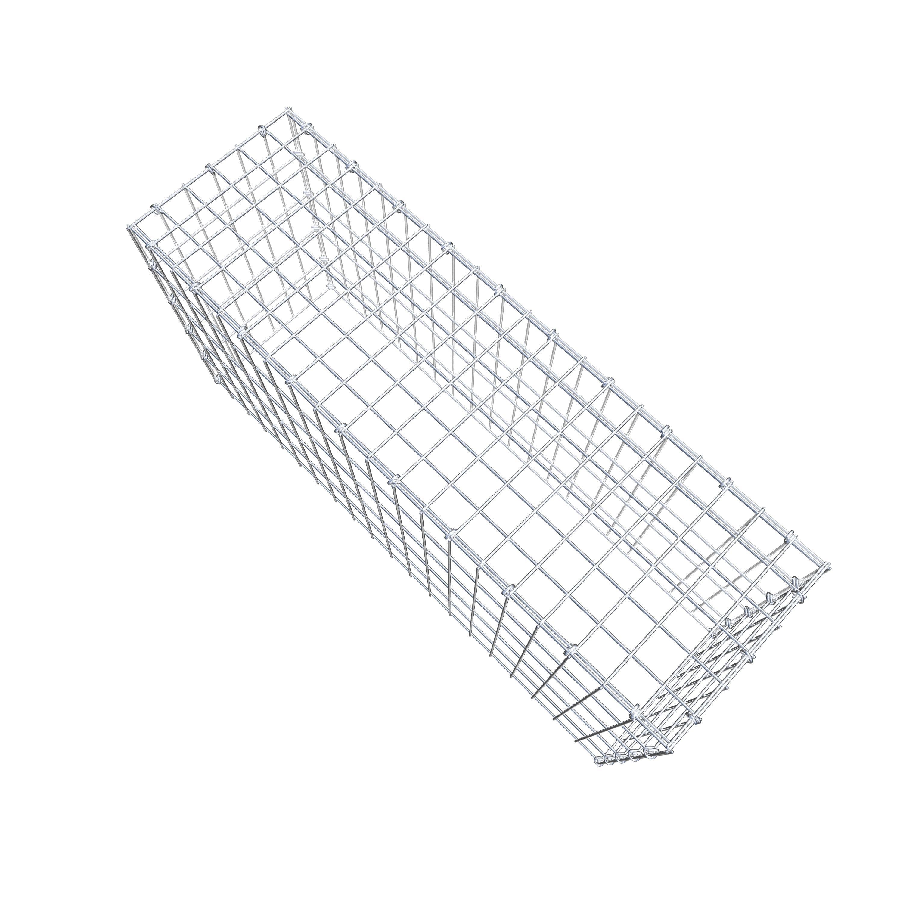 Monteret gabion type 3 100 cm x 50 cm x 30 cm (L x H x D), maskestørrelse 5 cm x 10 cm, C-ring