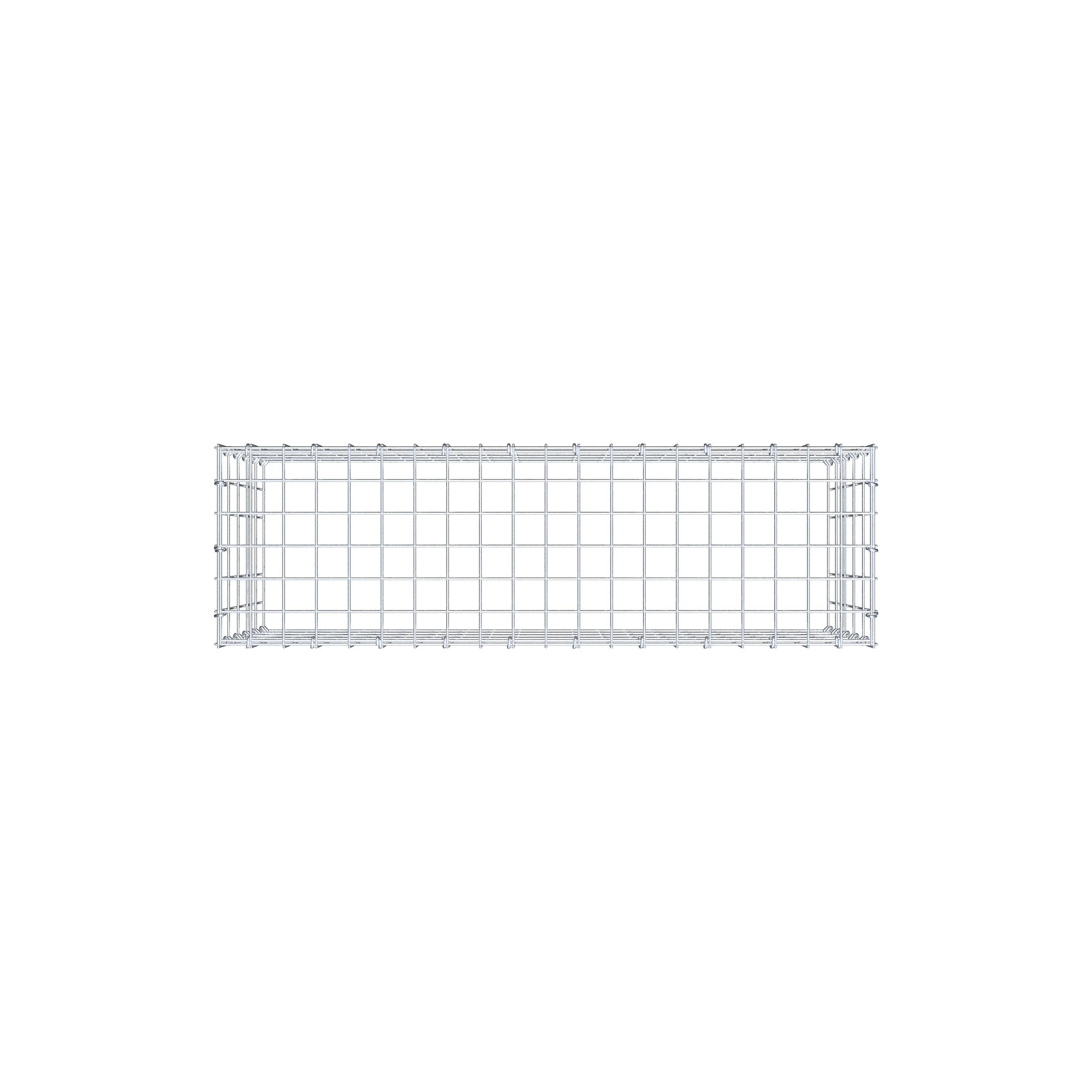 Anbaugabione Typ 3 100 cm x 50 cm x 30 cm (L x H x T), Maschenweite 5 cm x 10 cm, C-Ring