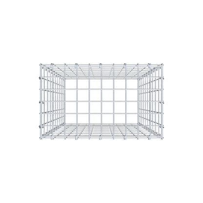Mounted gabion type 3 100 cm x 50 cm x 30 cm (L x H x D), mesh size 5 cm x 10 cm, C-ring