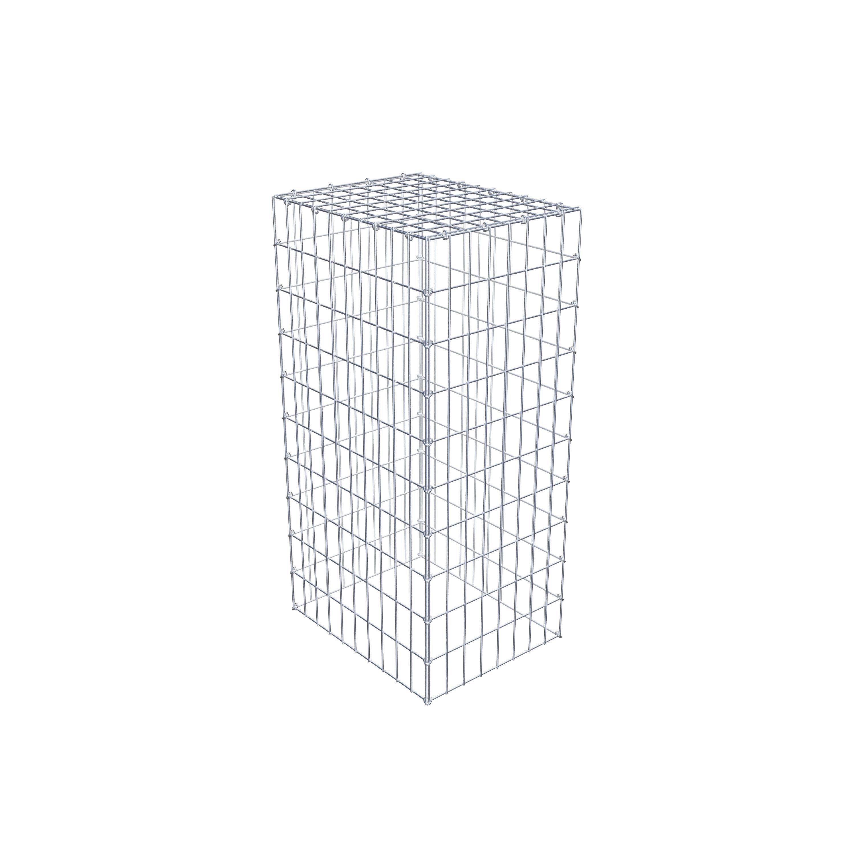 Monteret gabion type 3 100 cm x 50 cm x 40 cm (L x H x D), maskestørrelse 5 cm x 10 cm, C-ring