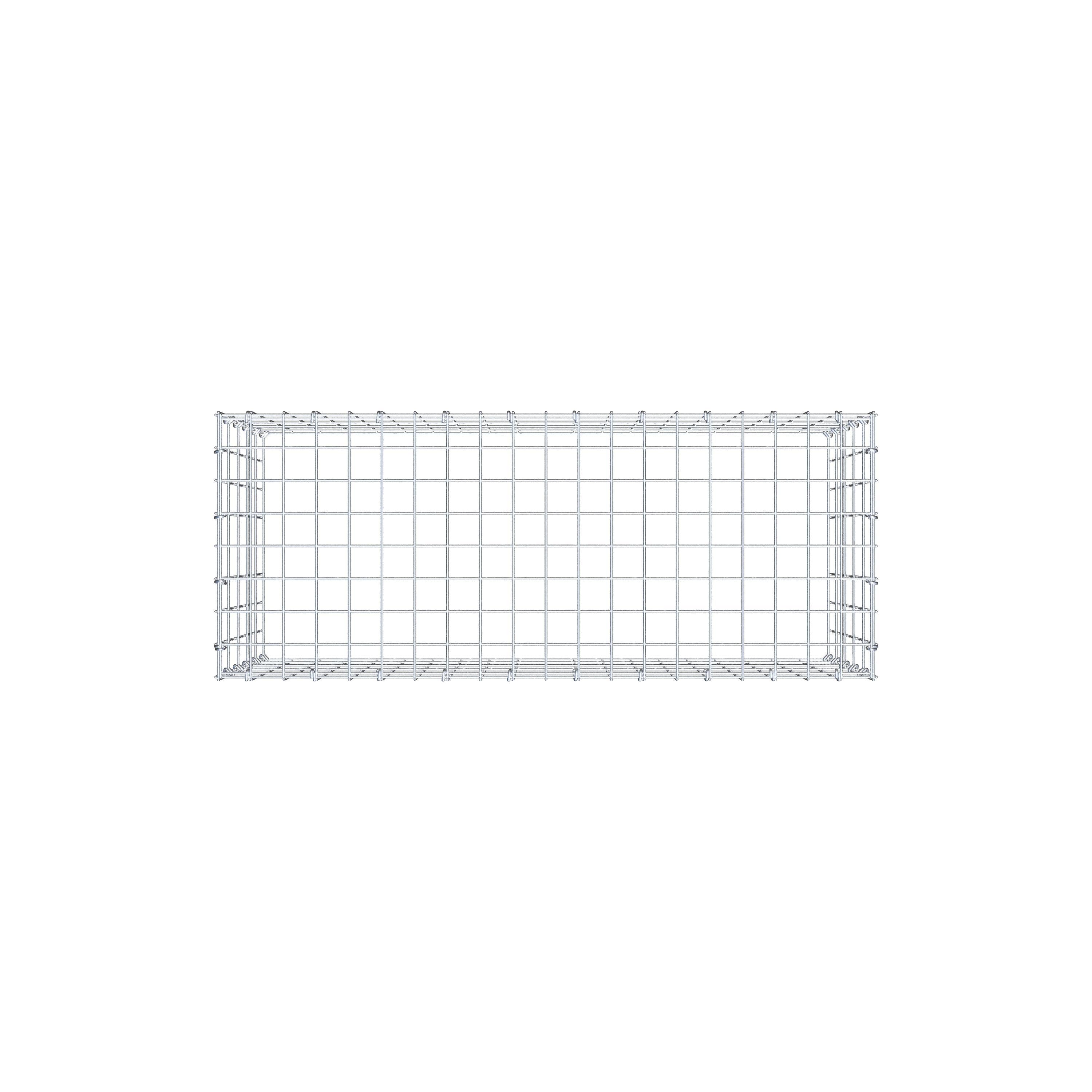 Monteret gabion type 3 100 cm x 50 cm x 40 cm (L x H x D), maskestørrelse 5 cm x 10 cm, C-ring