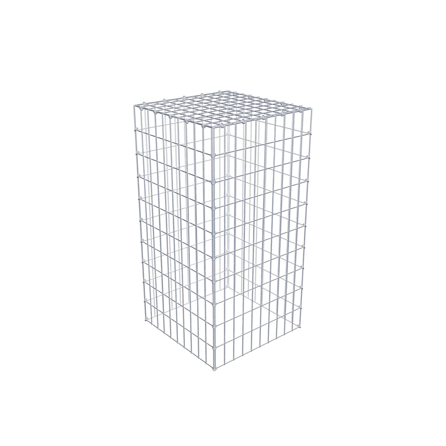 Mounted gabion type 3 100 cm x 50 cm x 50 cm (L x H x D), mesh size 5 cm x 10 cm, C-ring