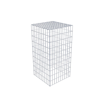 Mounted gabion type 3 100 cm x 50 cm x 50 cm (L x H x D), mesh size 5 cm x 10 cm, C-ring