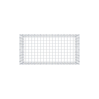Mounted gabion type 3 100 cm x 50 cm x 50 cm (L x H x D), mesh size 5 cm x 10 cm, C-ring
