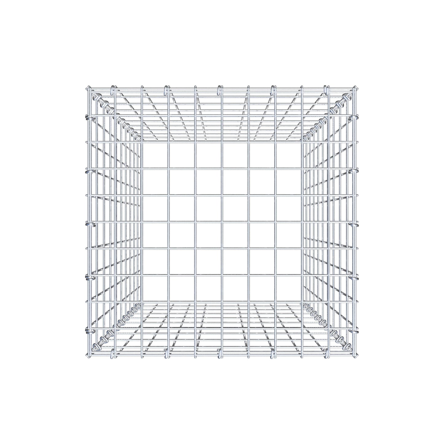 Mounted gabion type 3 100 cm x 50 cm x 50 cm (L x H x D), mesh size 5 cm x 10 cm, C-ring
