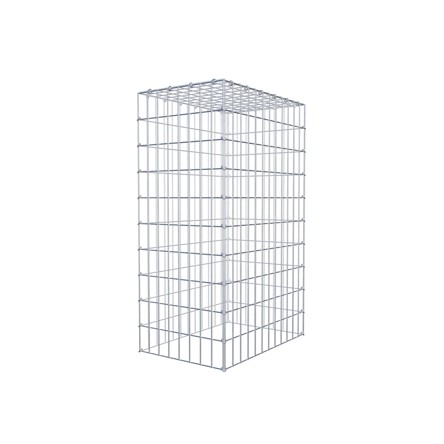 Monteret gabion type 3 100 cm x 60 cm x 40 cm (L x H x D), maskestørrelse 5 cm x 10 cm, C-ring