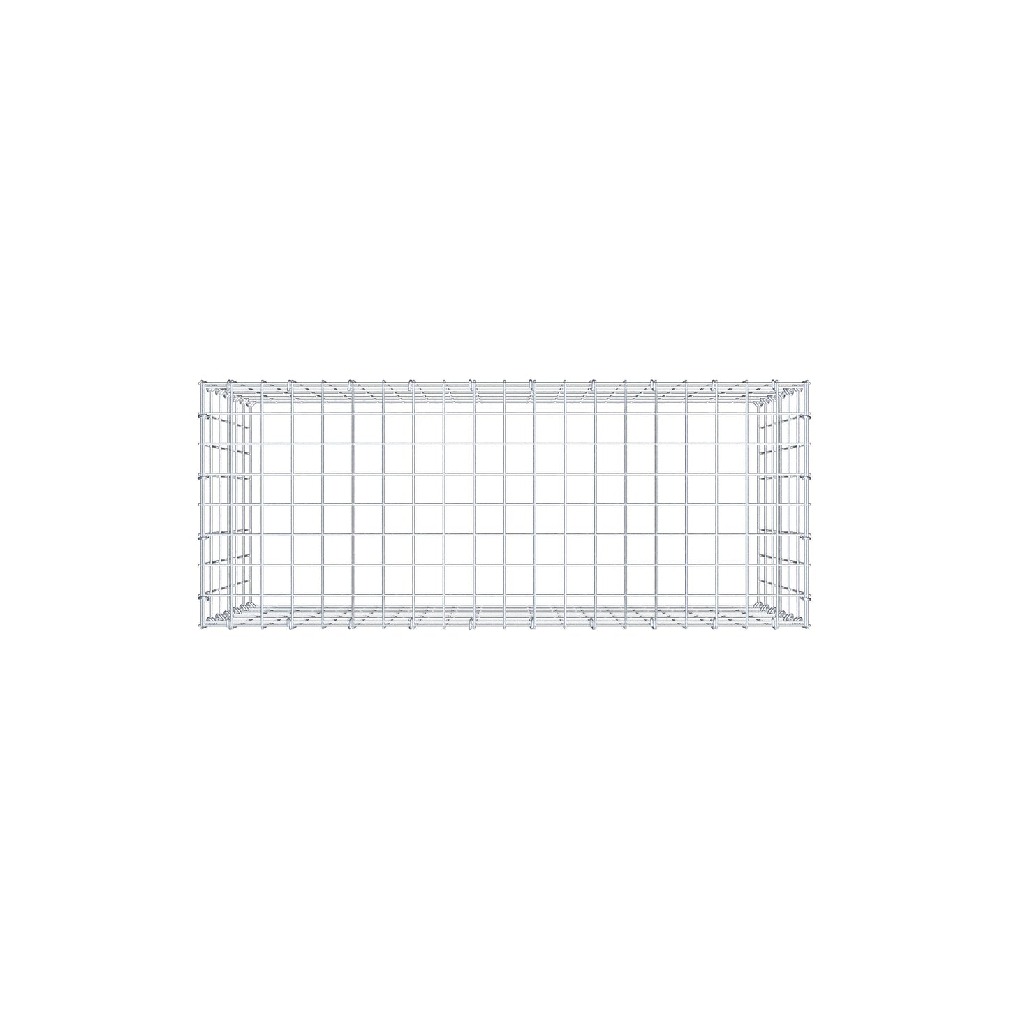 Monteret gabion type 3 100 cm x 60 cm x 40 cm (L x H x D), maskestørrelse 5 cm x 10 cm, C-ring