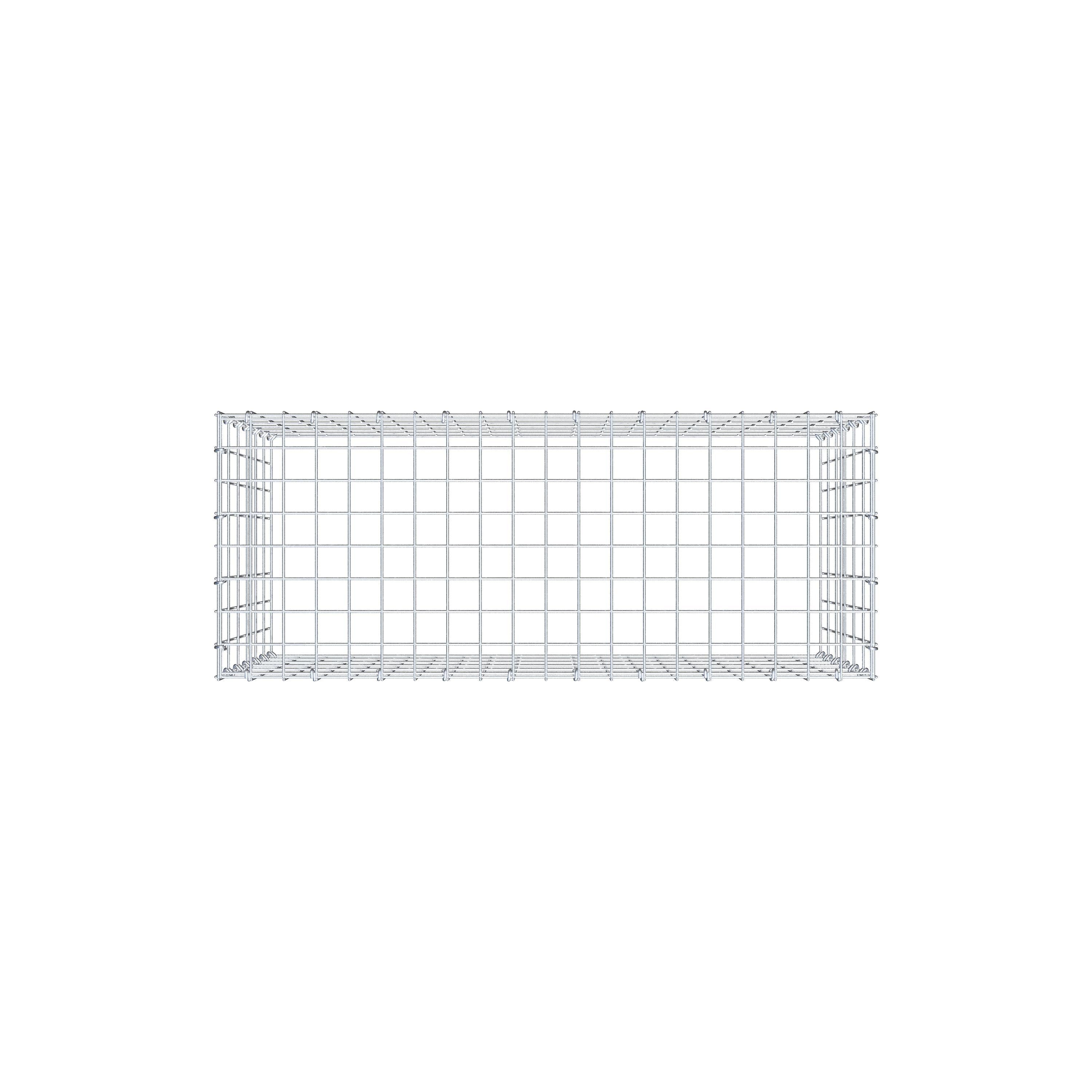 Gabbione aggiuntivo di tipo 3 100 cm x 60 cm x 40 cm (L x H x P), maglia 5 cm x 10 cm, anello a C