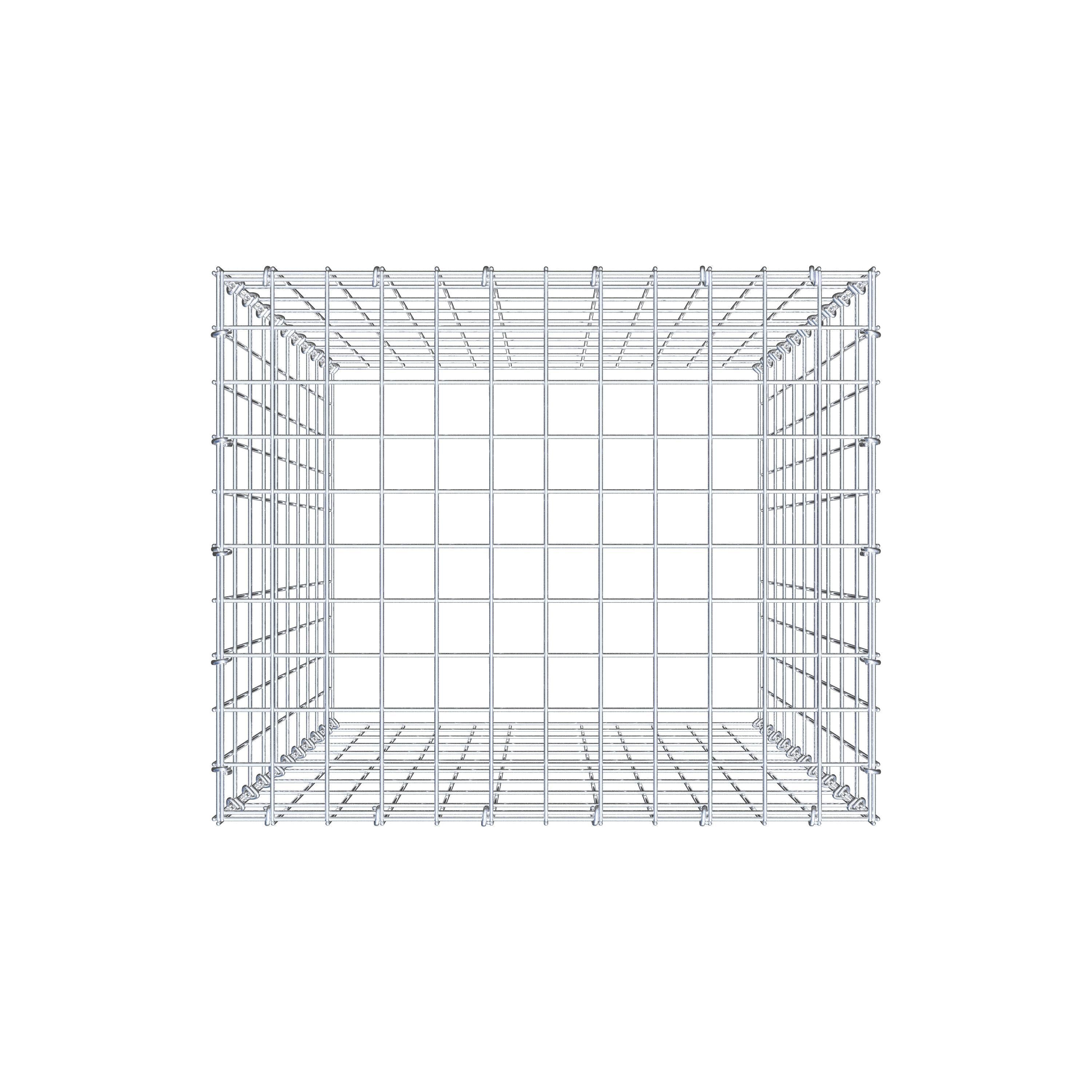 Gabião Tipo 3 100 cm x 60 cm x 50 cm (C x A x P), malhagem 5 cm x 10 cm, anel C