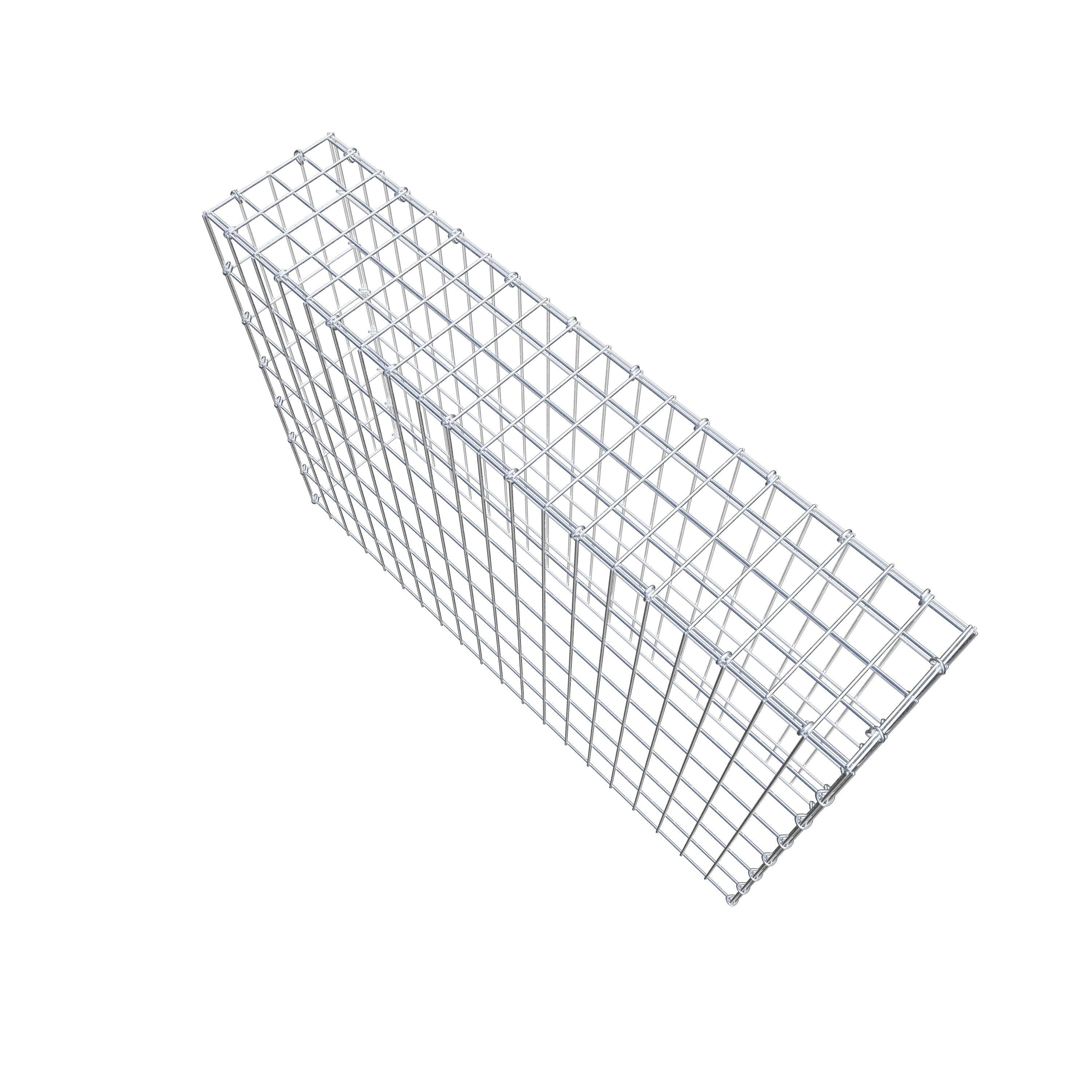 Monteret gabion type 3 100 cm x 70 cm x 20 cm (L x H x D), maskestørrelse 5 cm x 10 cm, C-ring