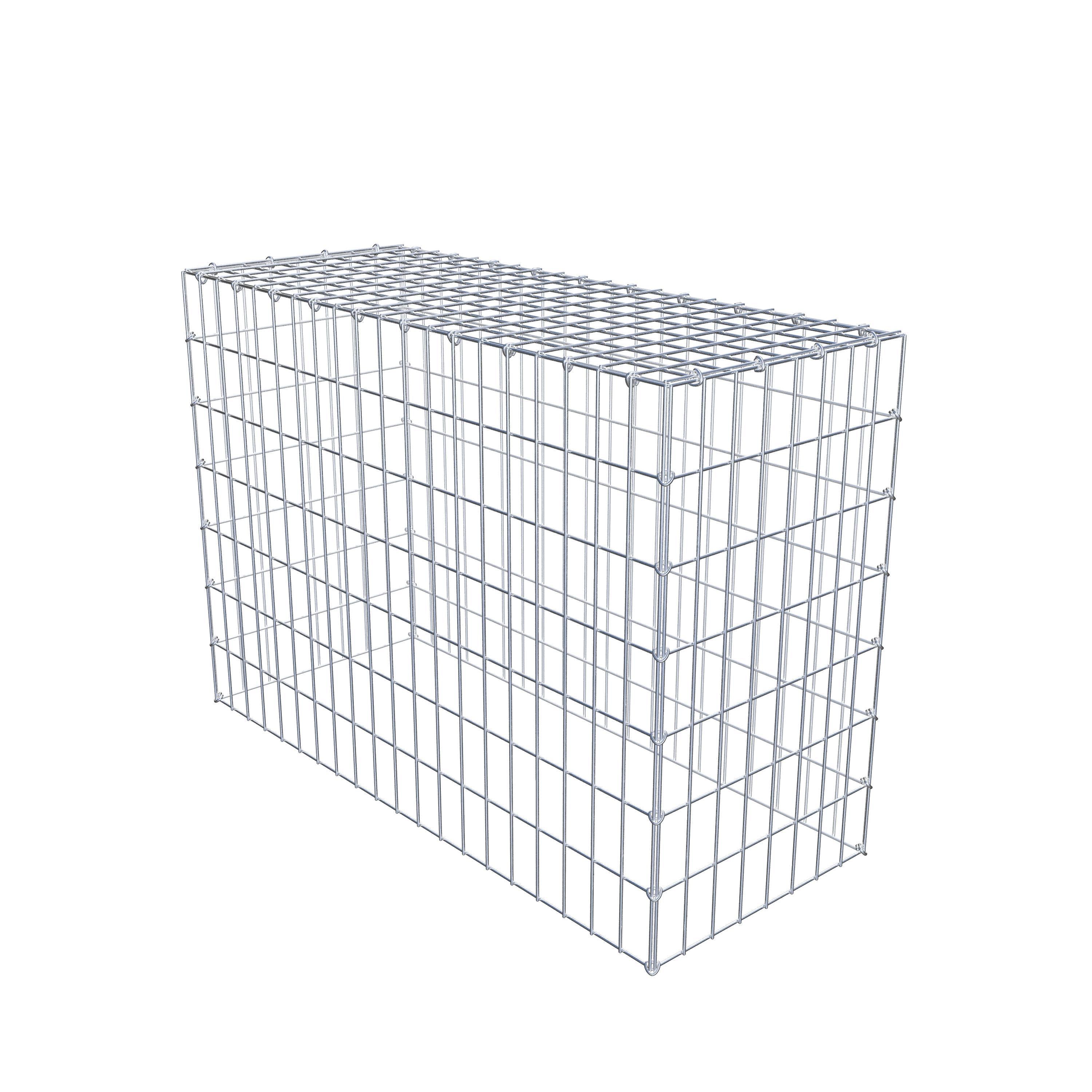 Mounted gabion type 3 100 cm x 70 cm x 40 cm (L x H x D), mesh size 5 cm x 10 cm, C-ring