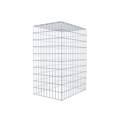 Mounted gabion type 3 100 cm x 70 cm x 50 cm (L x H x D), mesh size 5 cm x 10 cm, C-ring