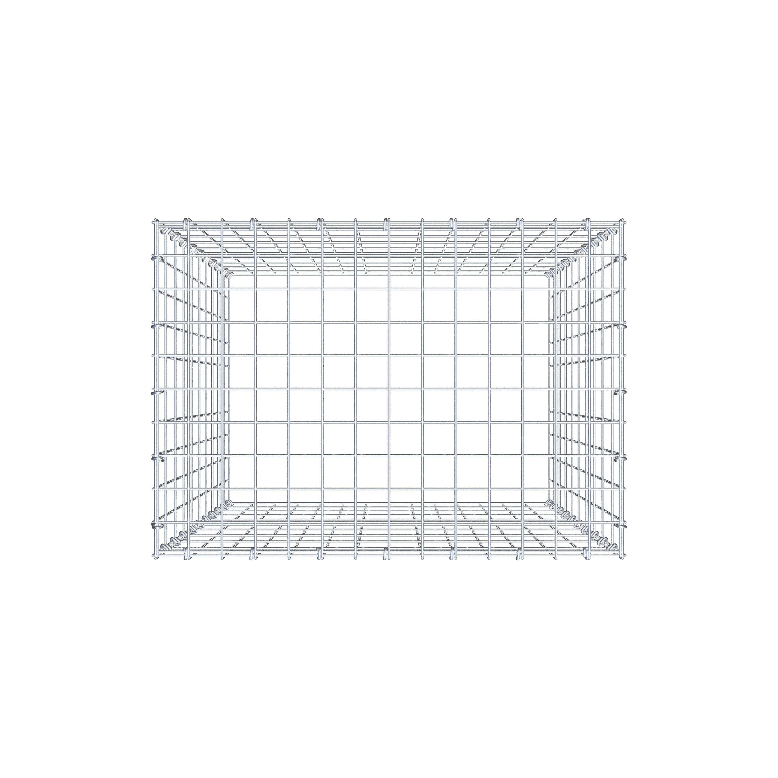 Gabião Tipo 3 100 cm x 70 cm x 50 cm (C x A x P), malhagem 5 cm x 10 cm, anel C