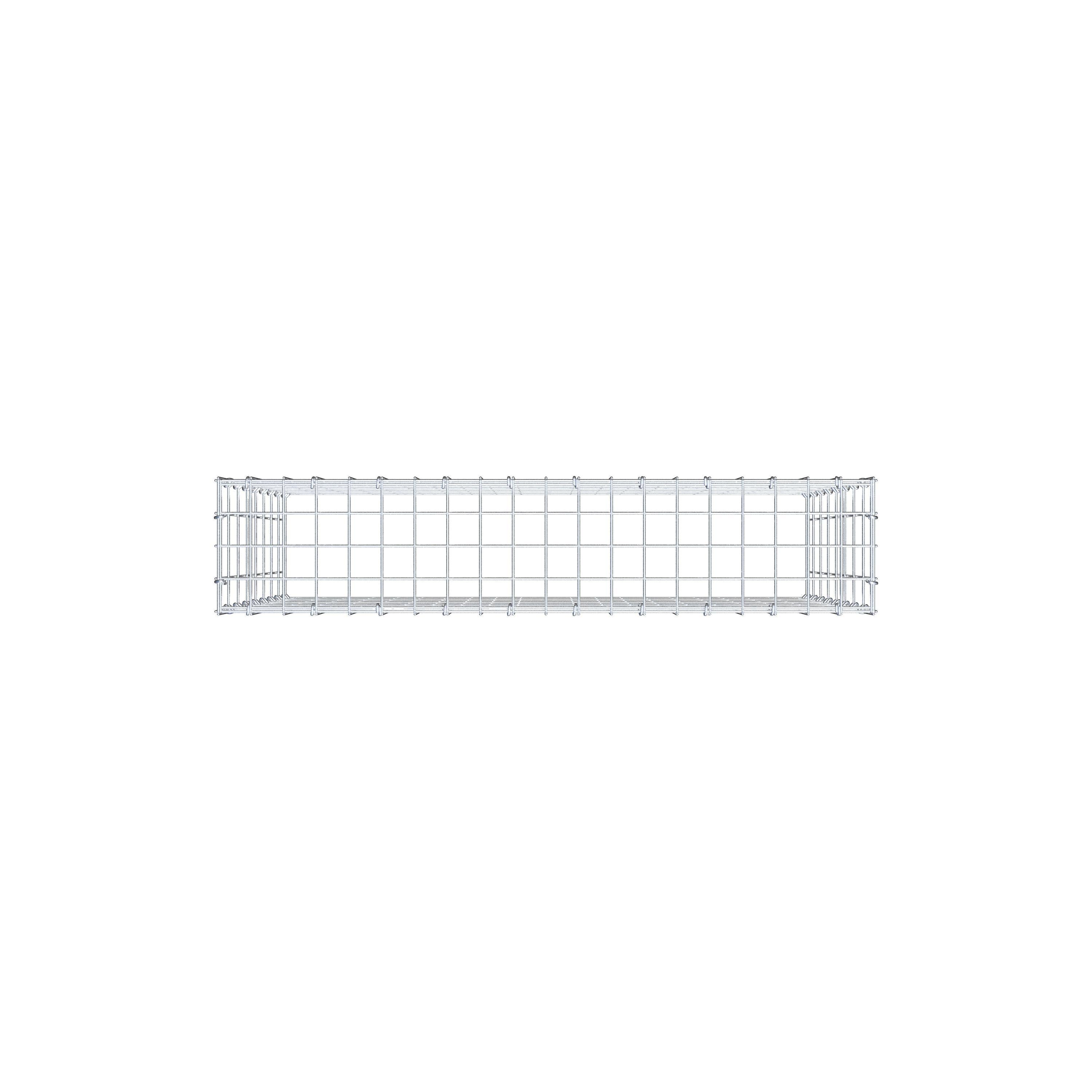 Anbaugabione Typ 3 100 cm x 80 cm x 20 cm (L x H x T), Maschenweite 5 cm x 10 cm, C-Ring