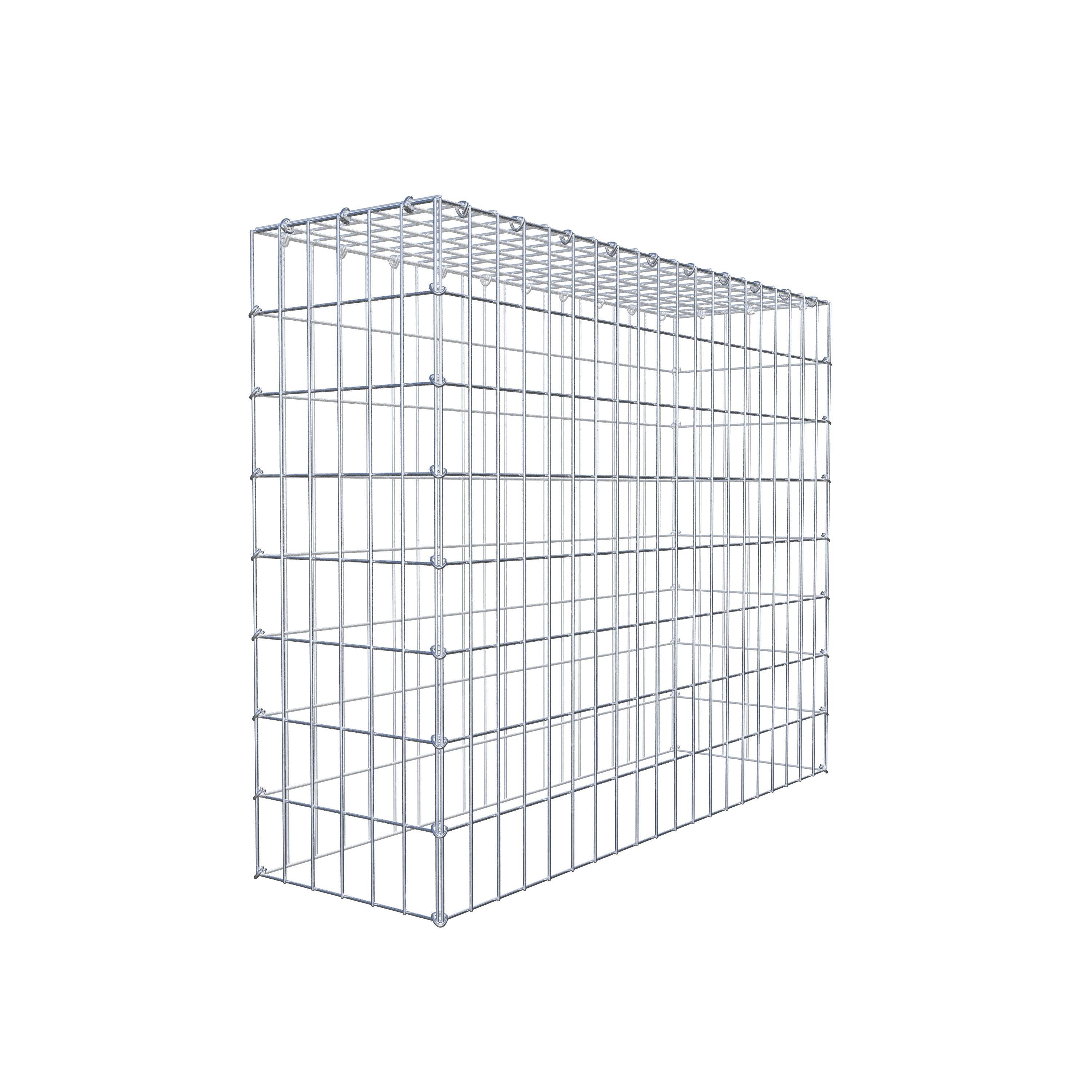 Monteret gabion type 3 100 cm x 80 cm x 30 cm (L x H x D), maskestørrelse 5 cm x 10 cm, C-ring