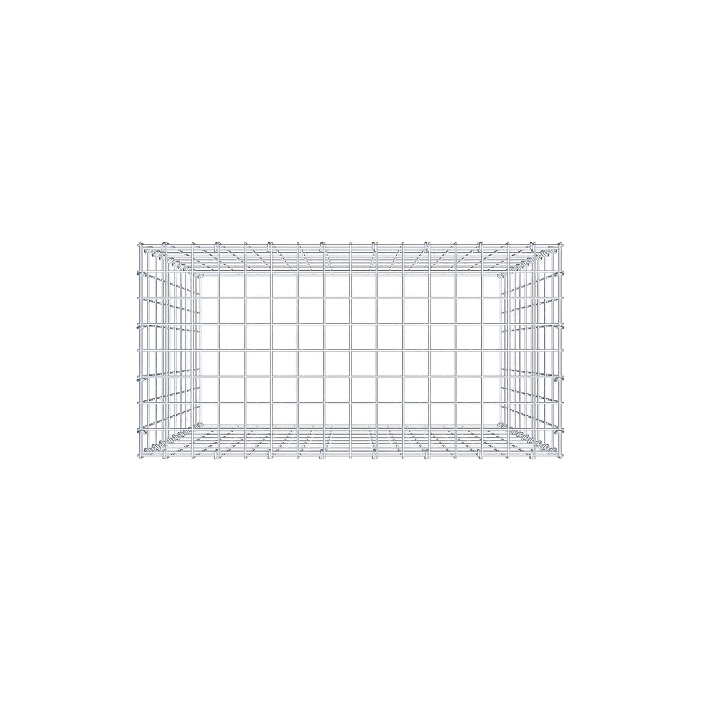 Monteret gabion type 3 100 cm x 80 cm x 40 cm (L x H x D), maskestørrelse 5 cm x 10 cm, C-ring