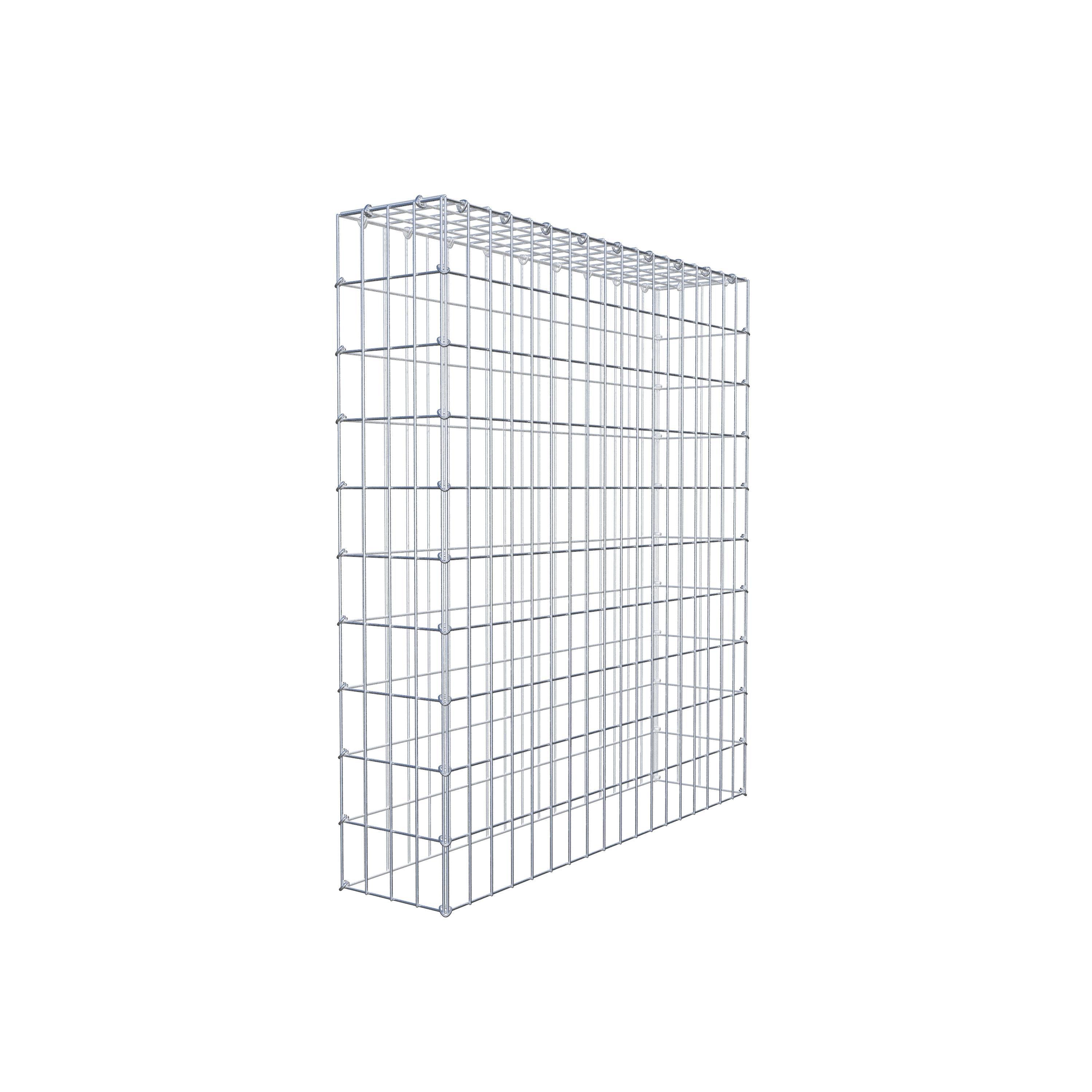 Mounted gabion type 3 100 cm x 90 cm x 20 cm (L x H x D), mesh size 5 cm x 10 cm, C-ring