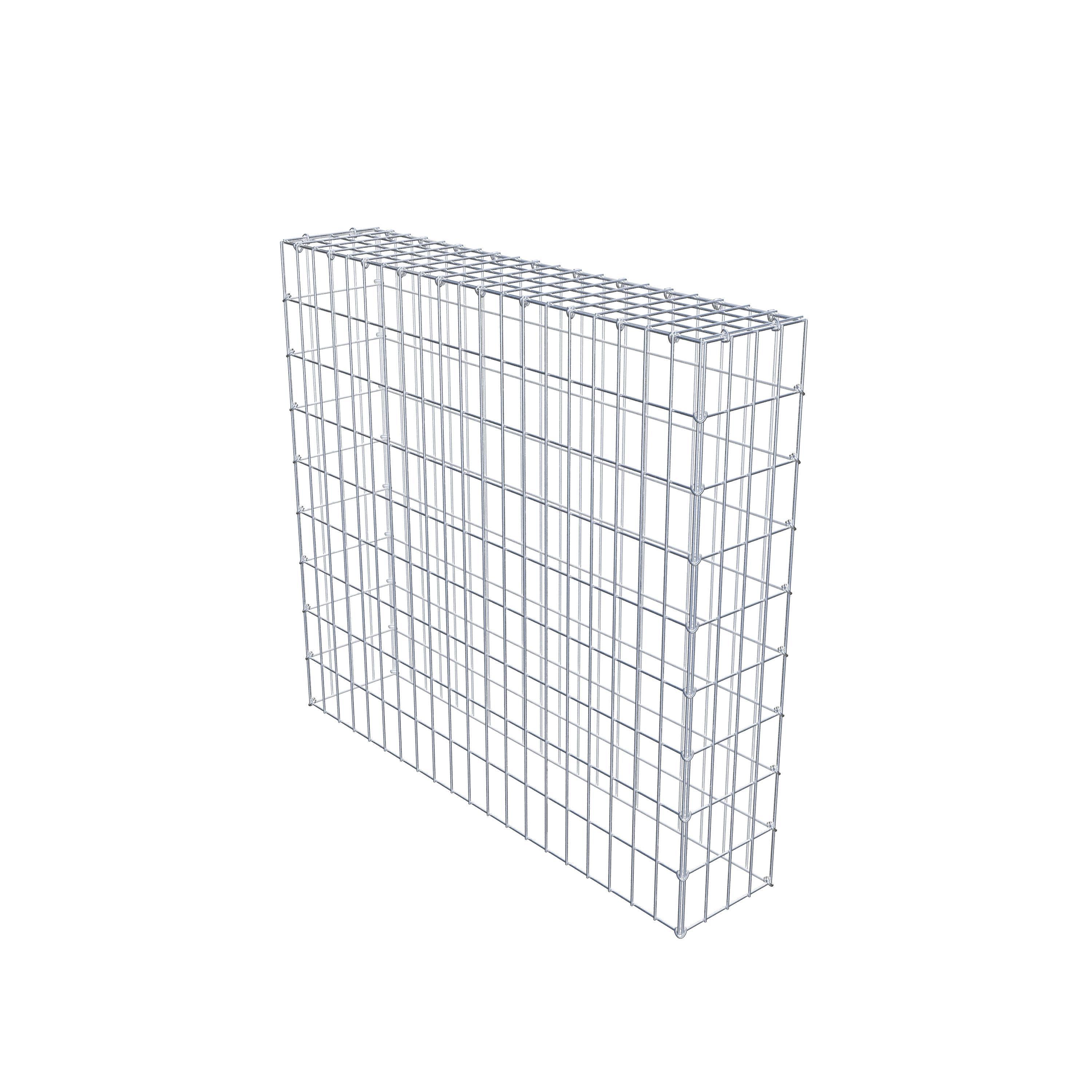 Mounted gabion type 3 100 cm x 90 cm x 20 cm (L x H x D), mesh size 5 cm x 10 cm, C-ring