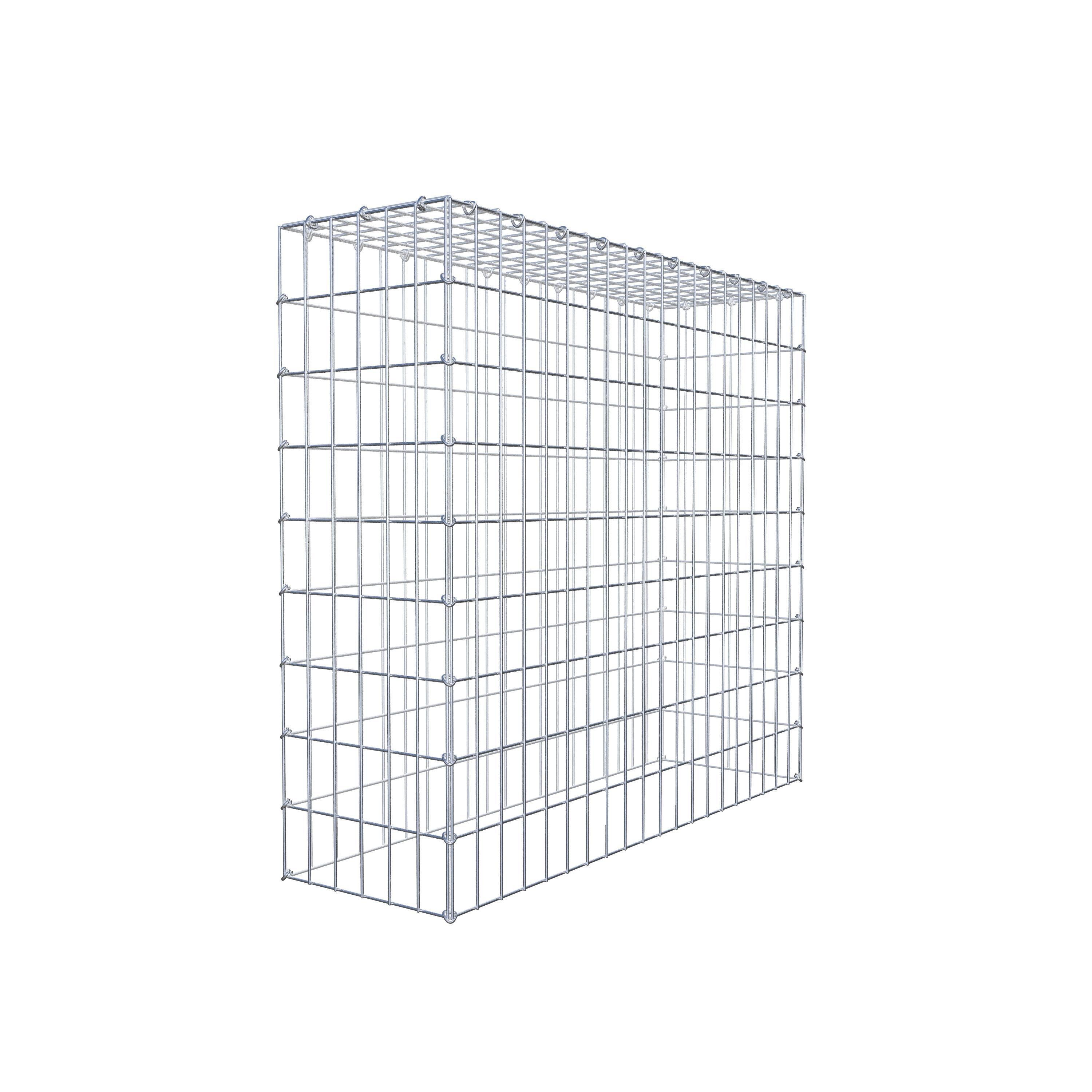 Monteret gabion type 3 100 cm x 90 cm x 30 cm (L x H x D), maskestørrelse 5 cm x 10 cm, C-ring