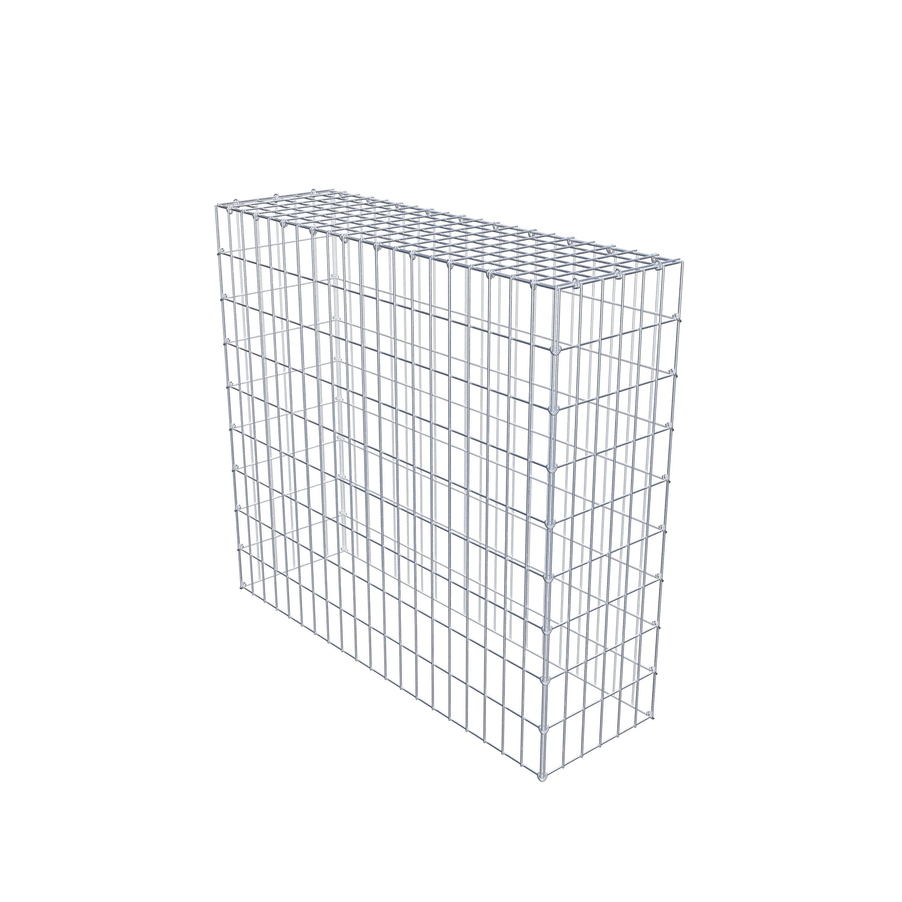 Monteret gabion type 3 100 cm x 90 cm x 30 cm (L x H x D), maskestørrelse 5 cm x 10 cm, C-ring