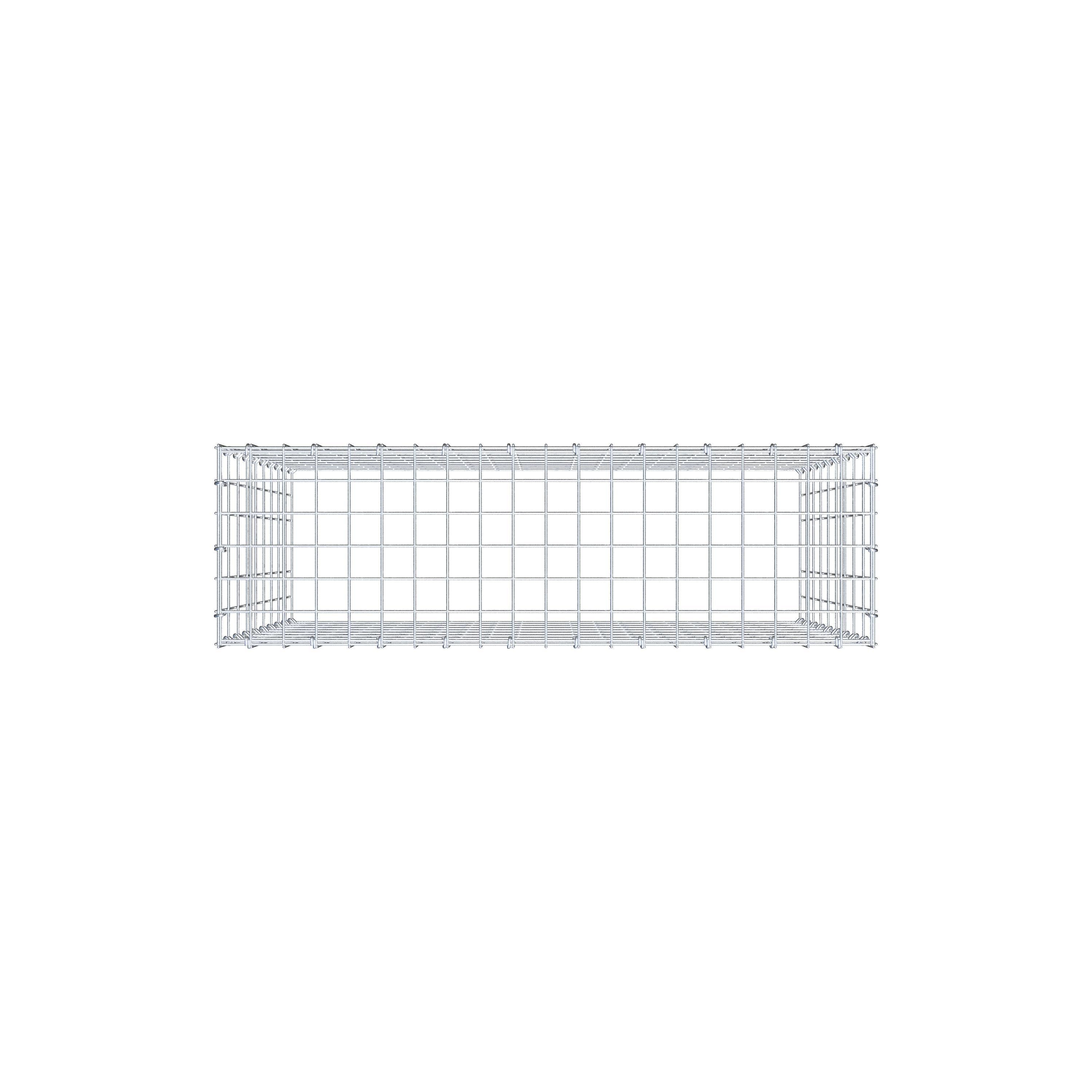 Gabbione aggiuntivo di tipo 3 100 cm x 90 cm x 30 cm (L x H x P), maglia 5 cm x 10 cm, anello a C